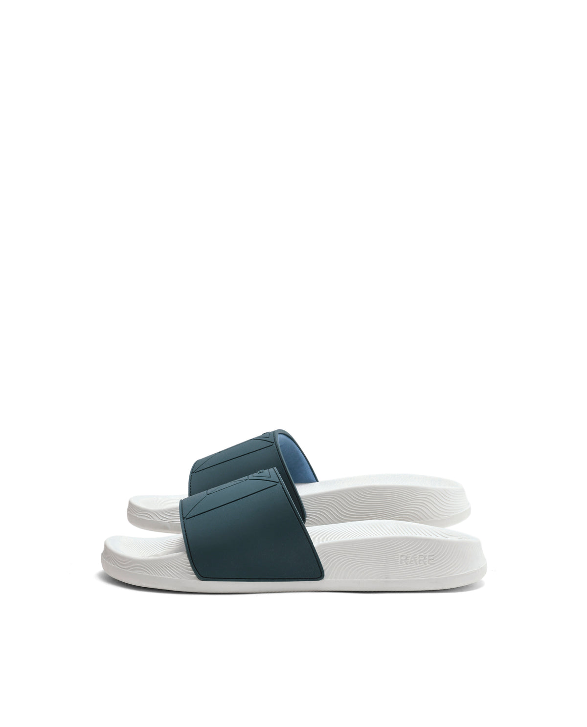 Rarez Men's Triton White/Teal Regular Geometric Print Sandal