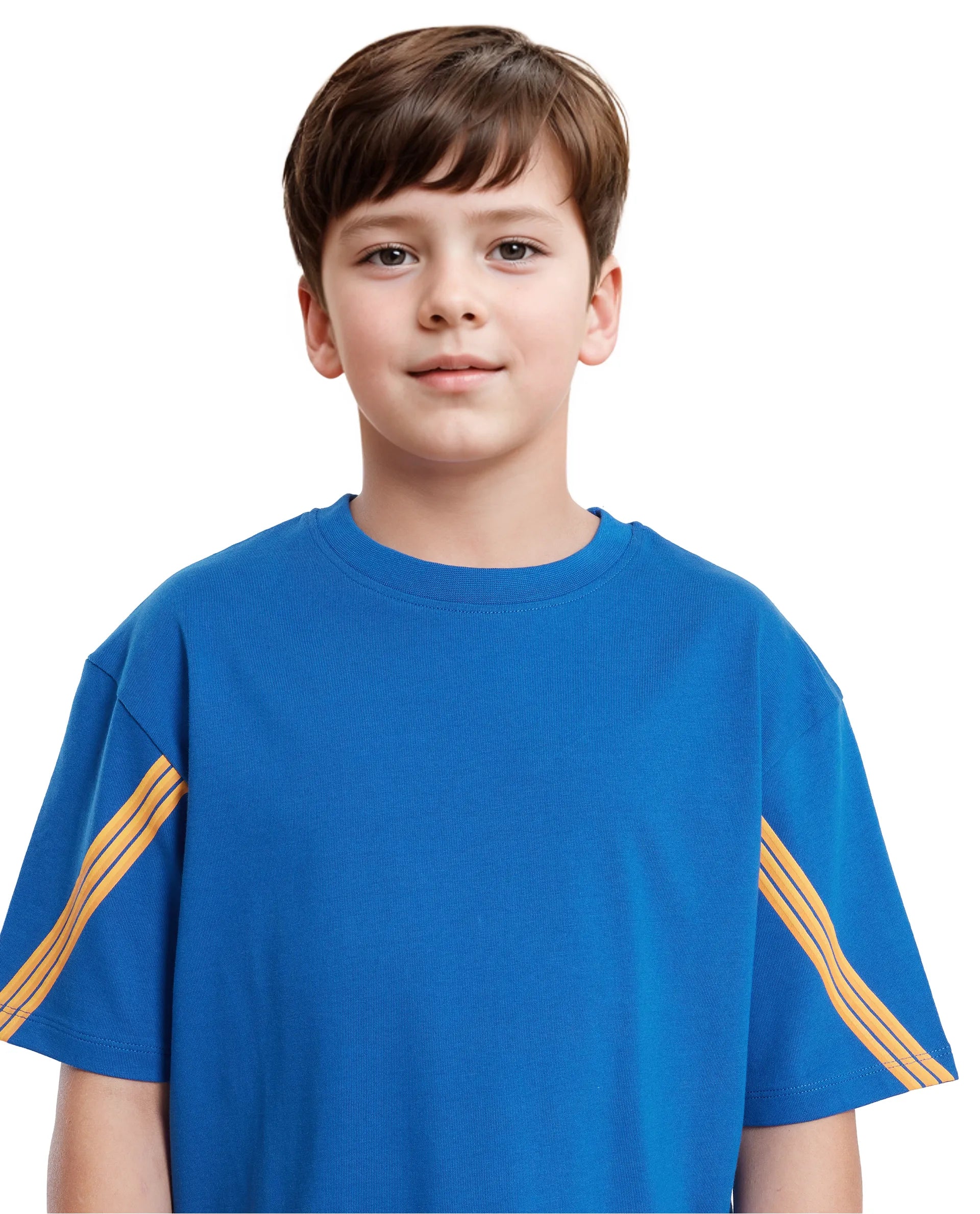 Rare Ones Kids Tsum Blue Cotton Half Sleeve Slip-On Printed Boxy Fit T-Shirt