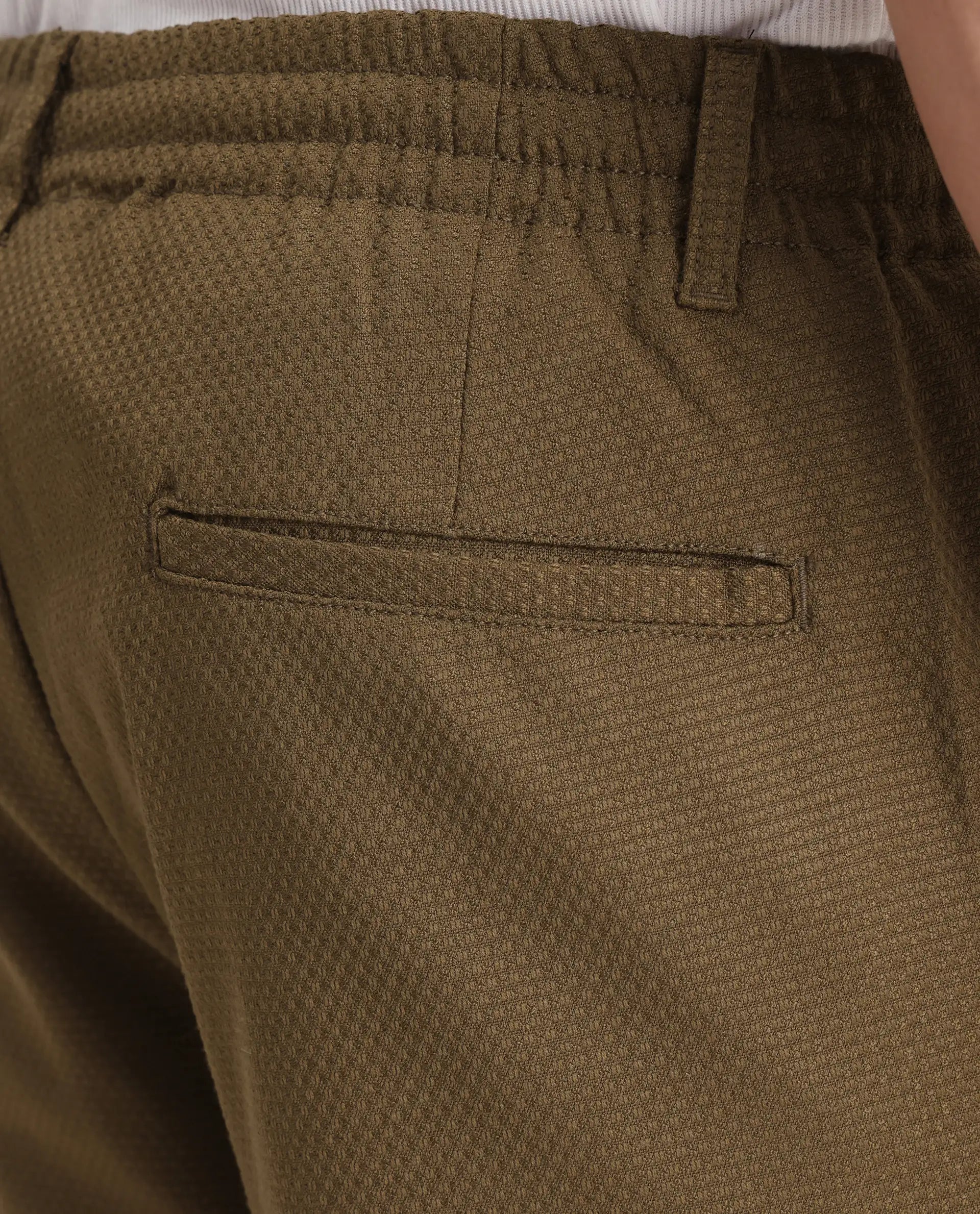 Rare Rabbit Men's Tula Light Olive Cotton Plain Relaxed Fit Trouser