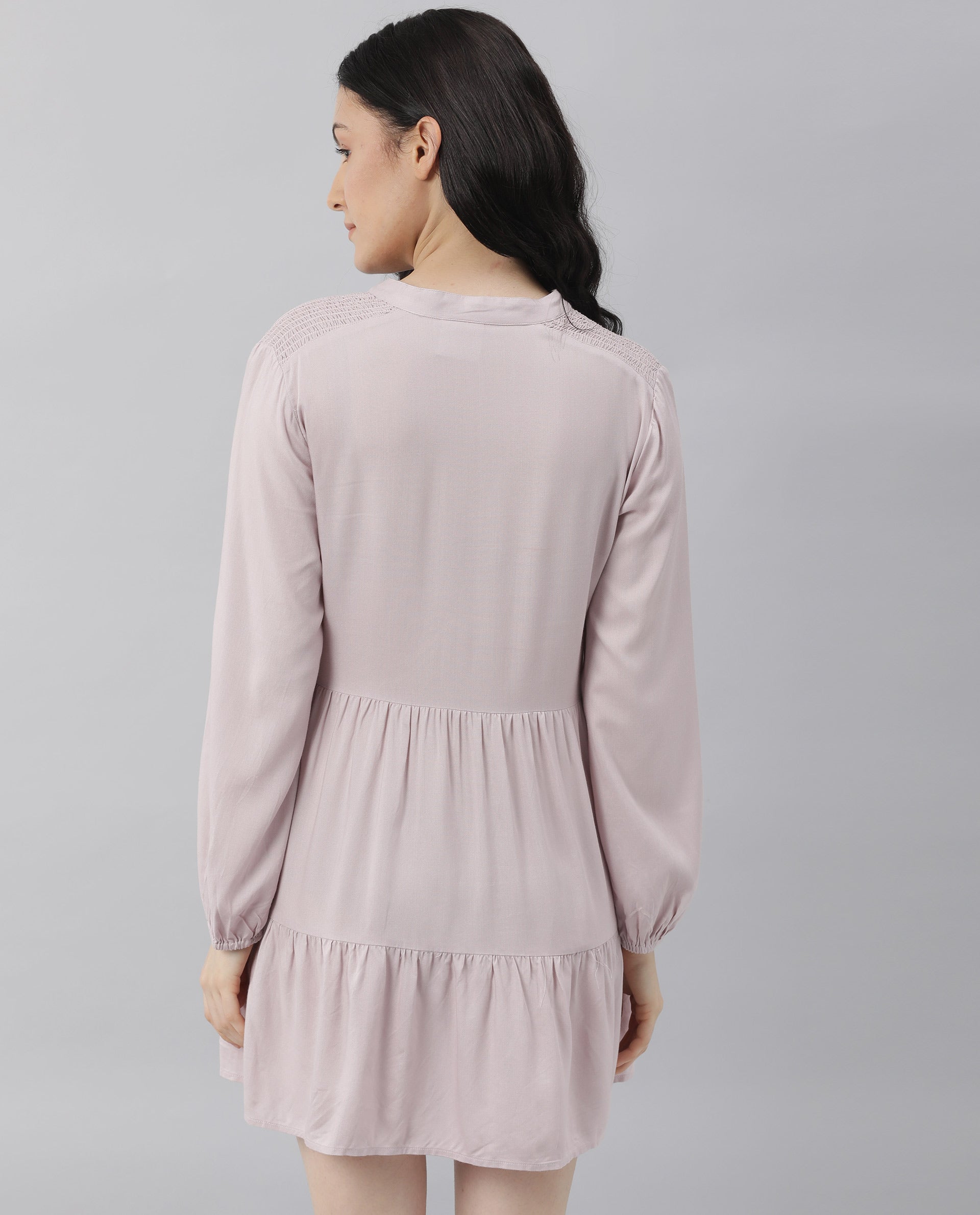 Rareism Women Unagi Purple Dress Full Sleeves Solid