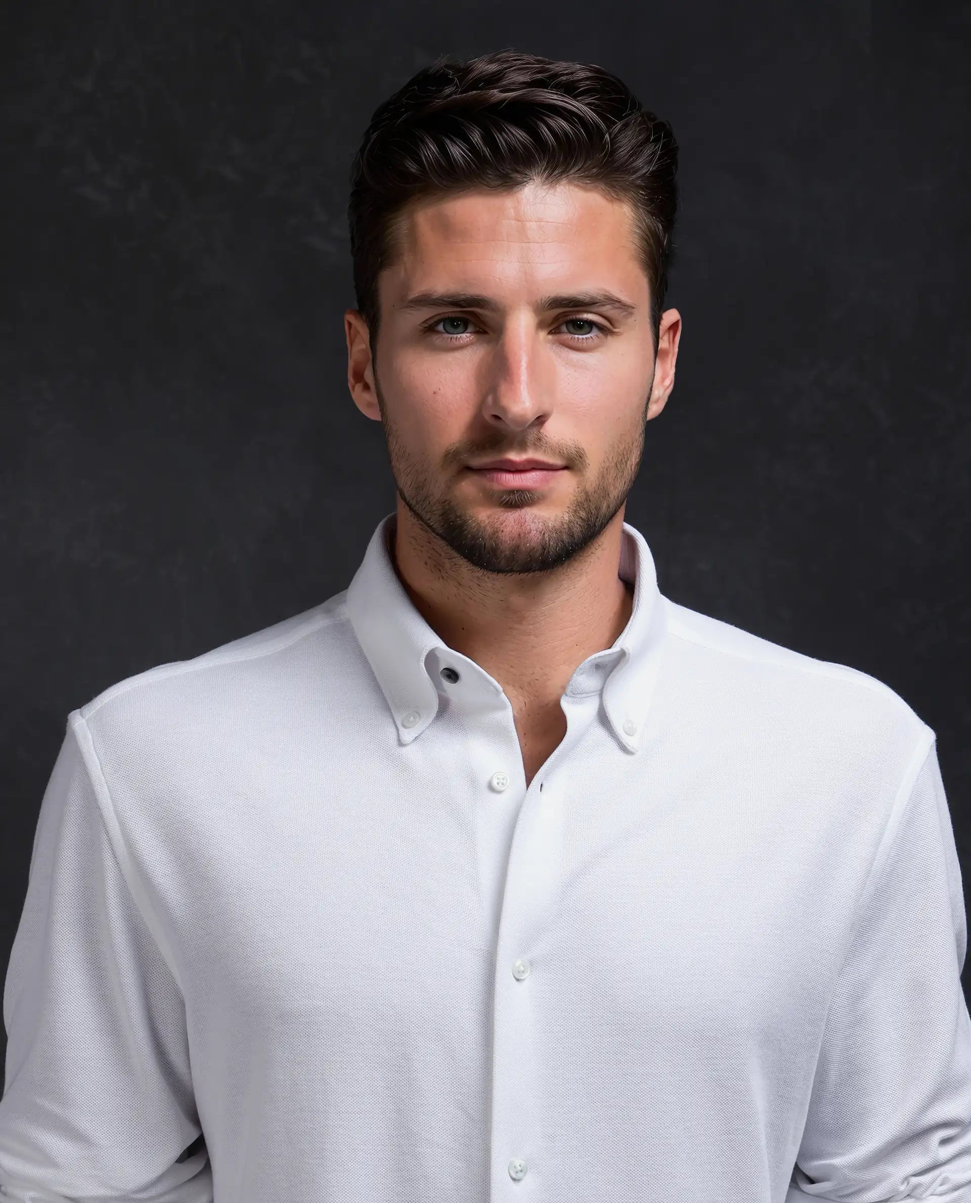 Rare Rabbit Men's Vane-25 White Cotton Plain Regular Fit Full Sleeve Collared Shirt