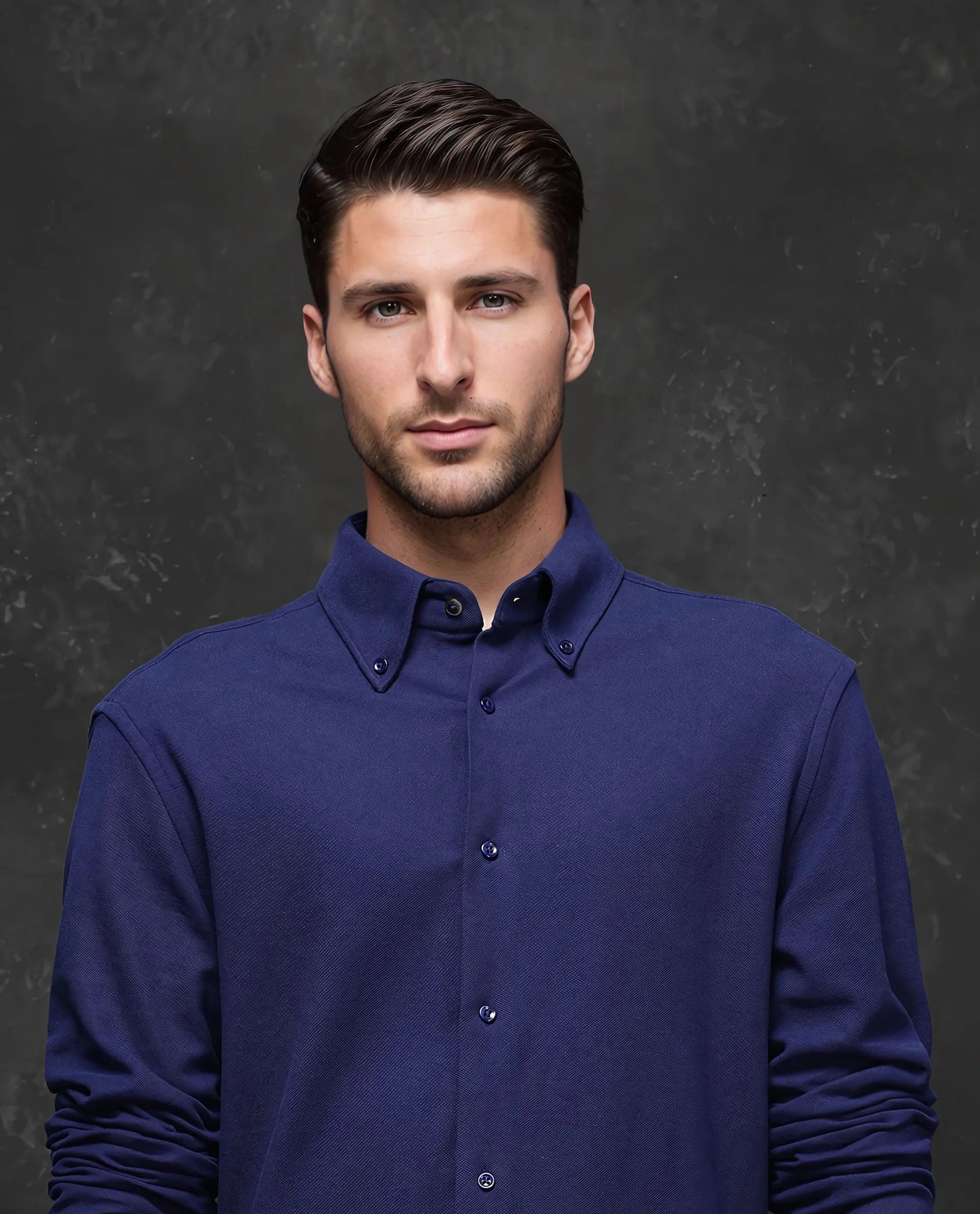 Rare Rabbit Men Vane Light Blue Cotton Fabric Full Sleeves Regular Collar Regular Fit Plain Shirt