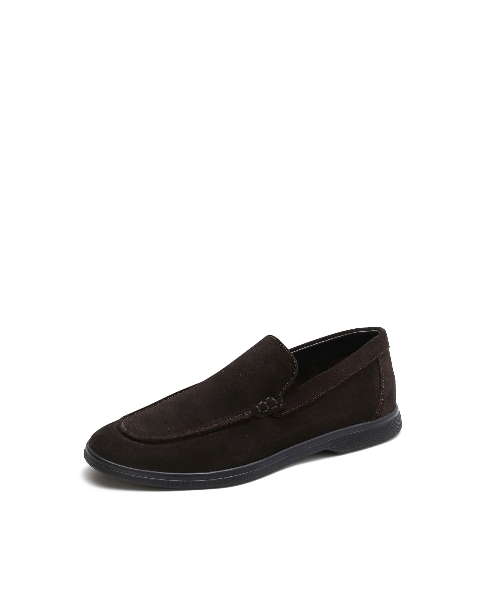 Rarez Mens Velour-S Coffee Leather Mocassin