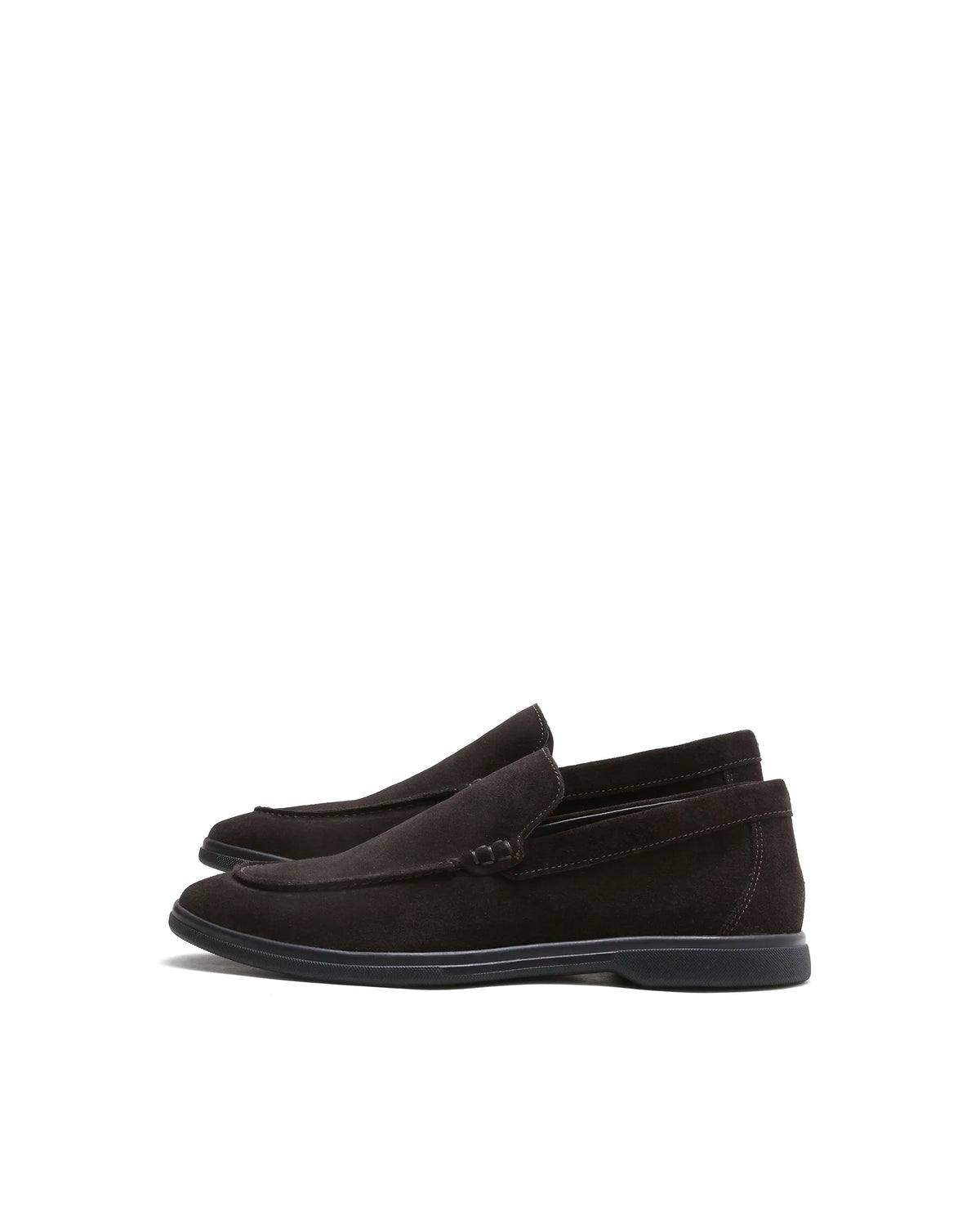 Rarez Mens Velour-S Coffee Leather Mocassin