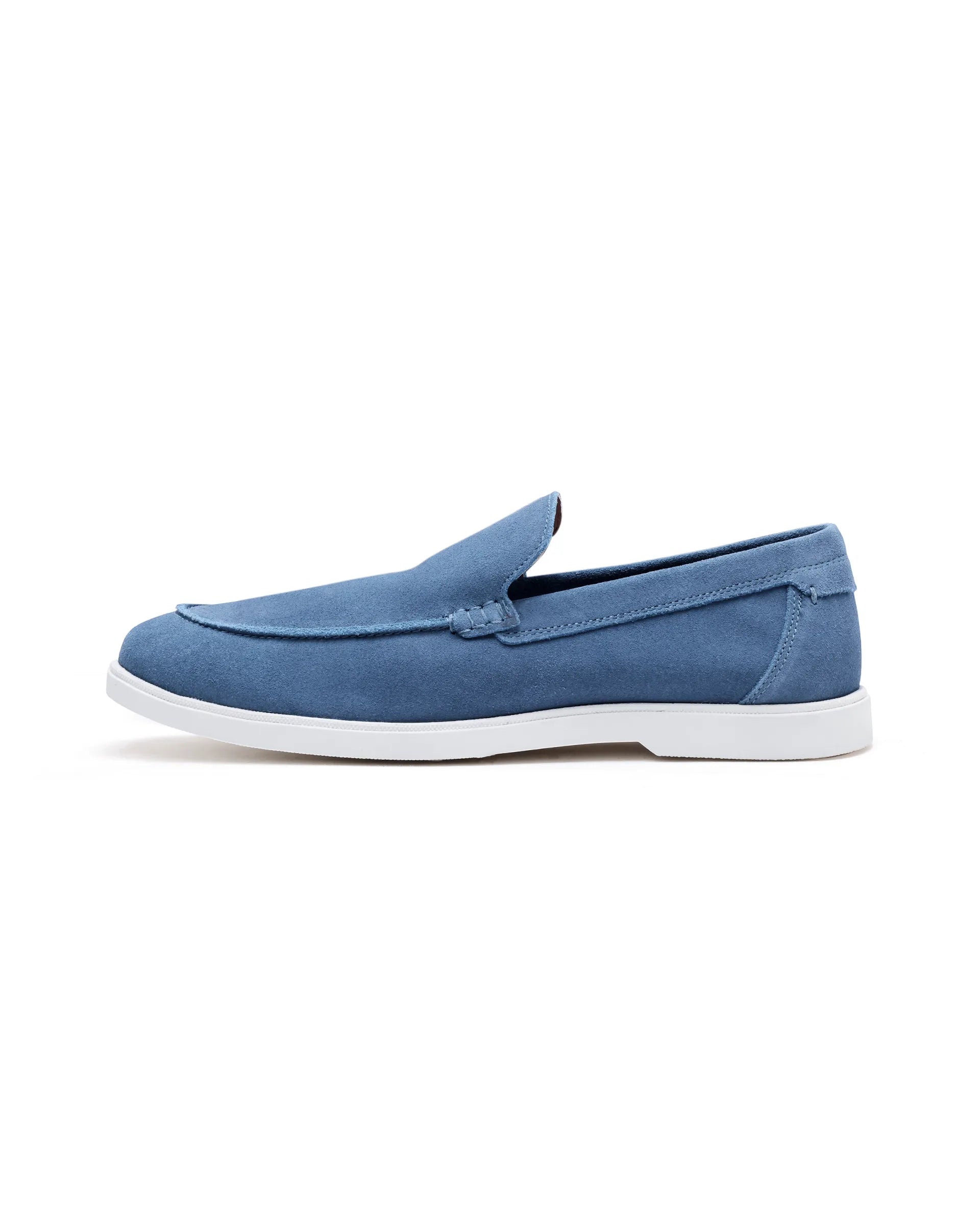 Rare Rabbit Men Velour Aqua Suede Leather Slip-On Closure Loafer