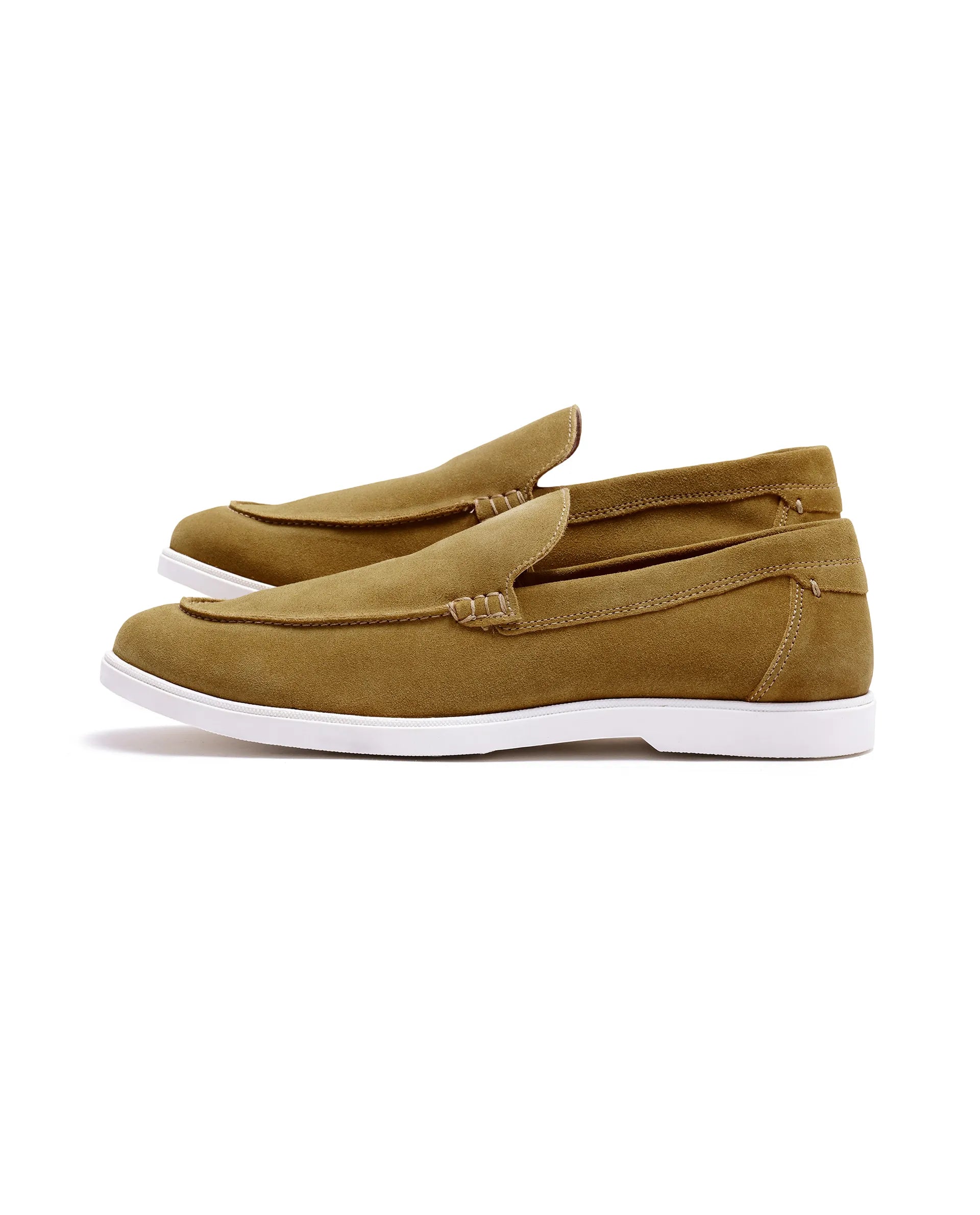 Rare Rabbit Men Velour Mustard Suede Leather Slip-On Closure Loafer