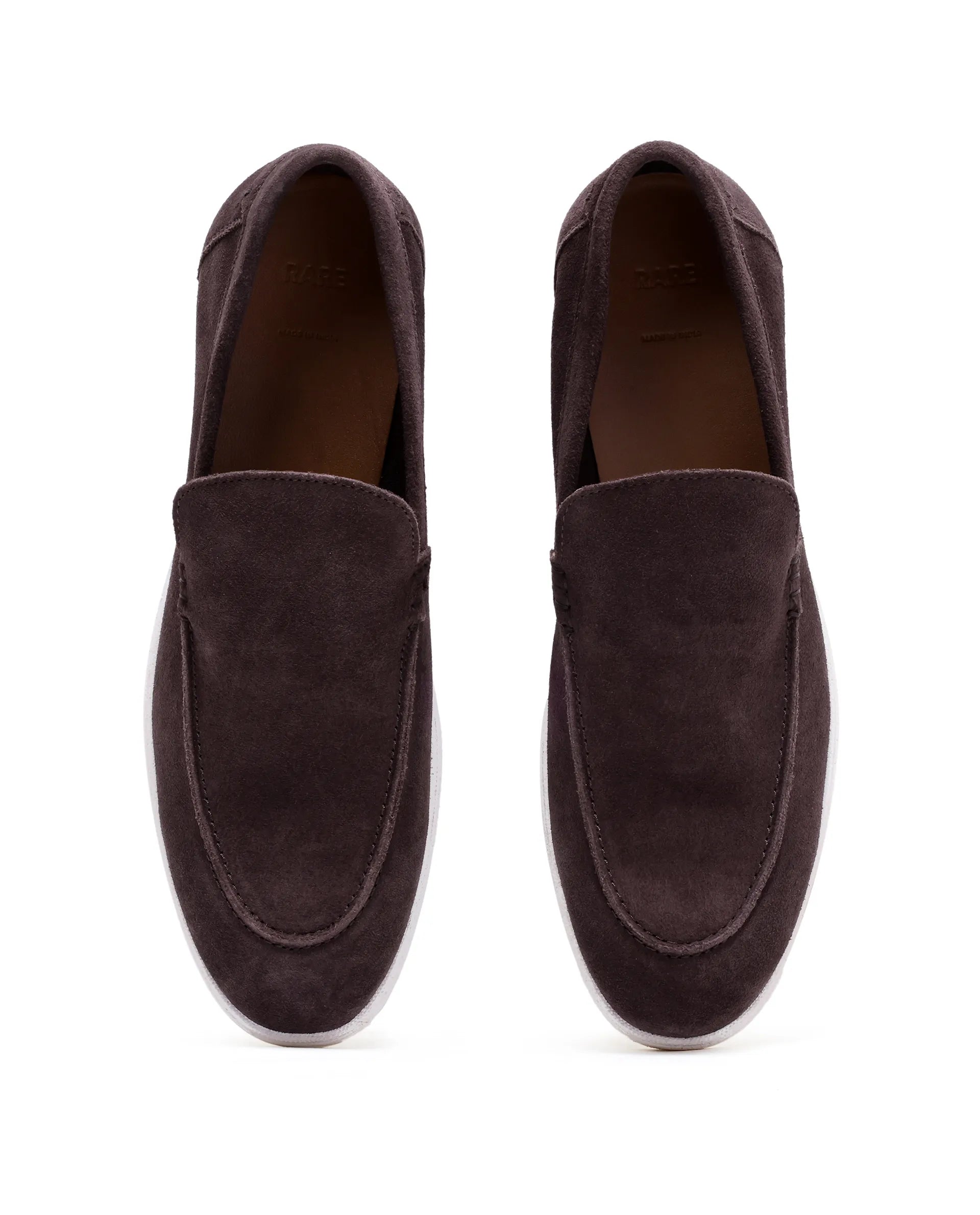 Rare Rabbit Men Velour Prune Suede Leather Slip-On Closure Loafer