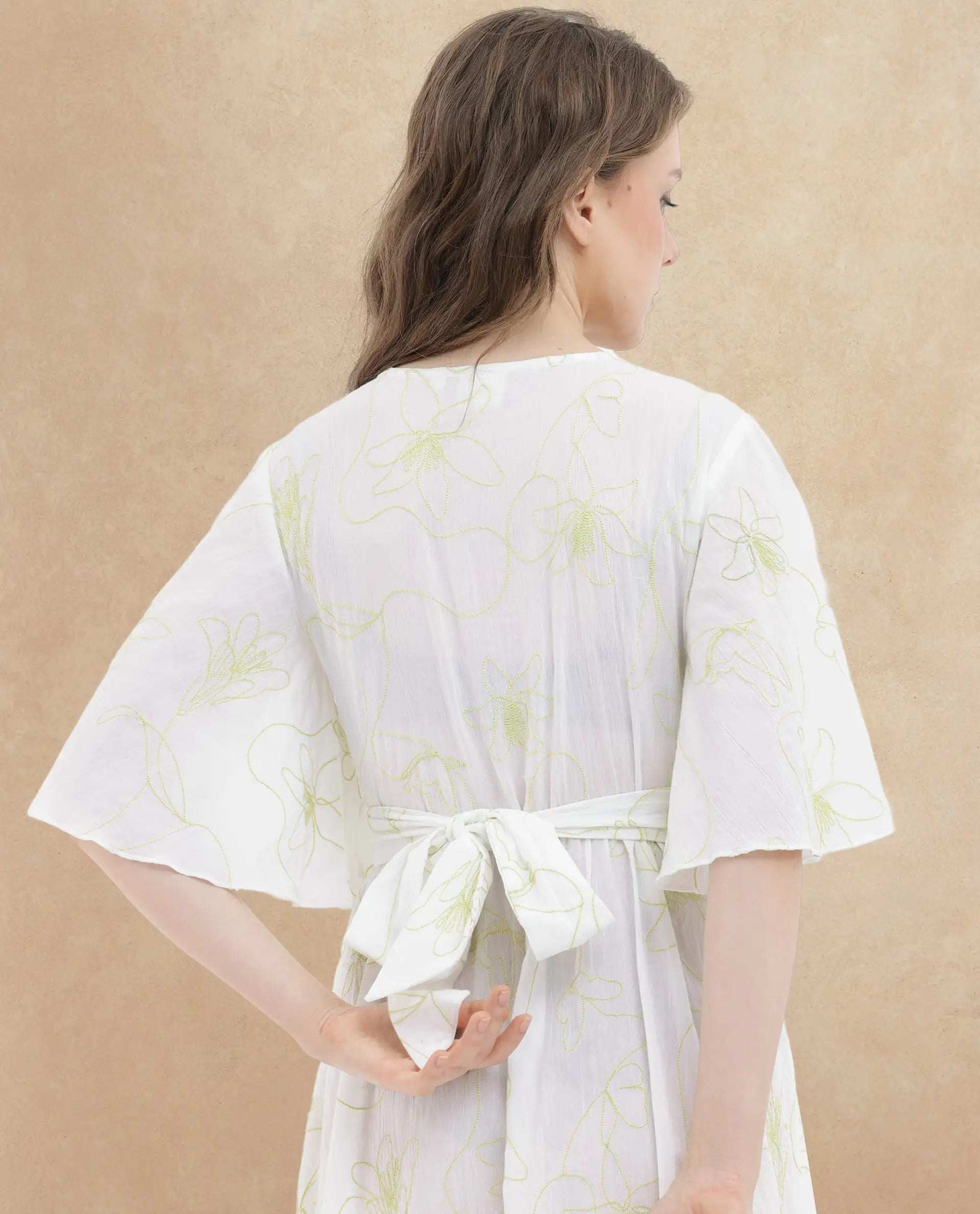 Rareism Womens Vera White Dress Short Sleeve Solid