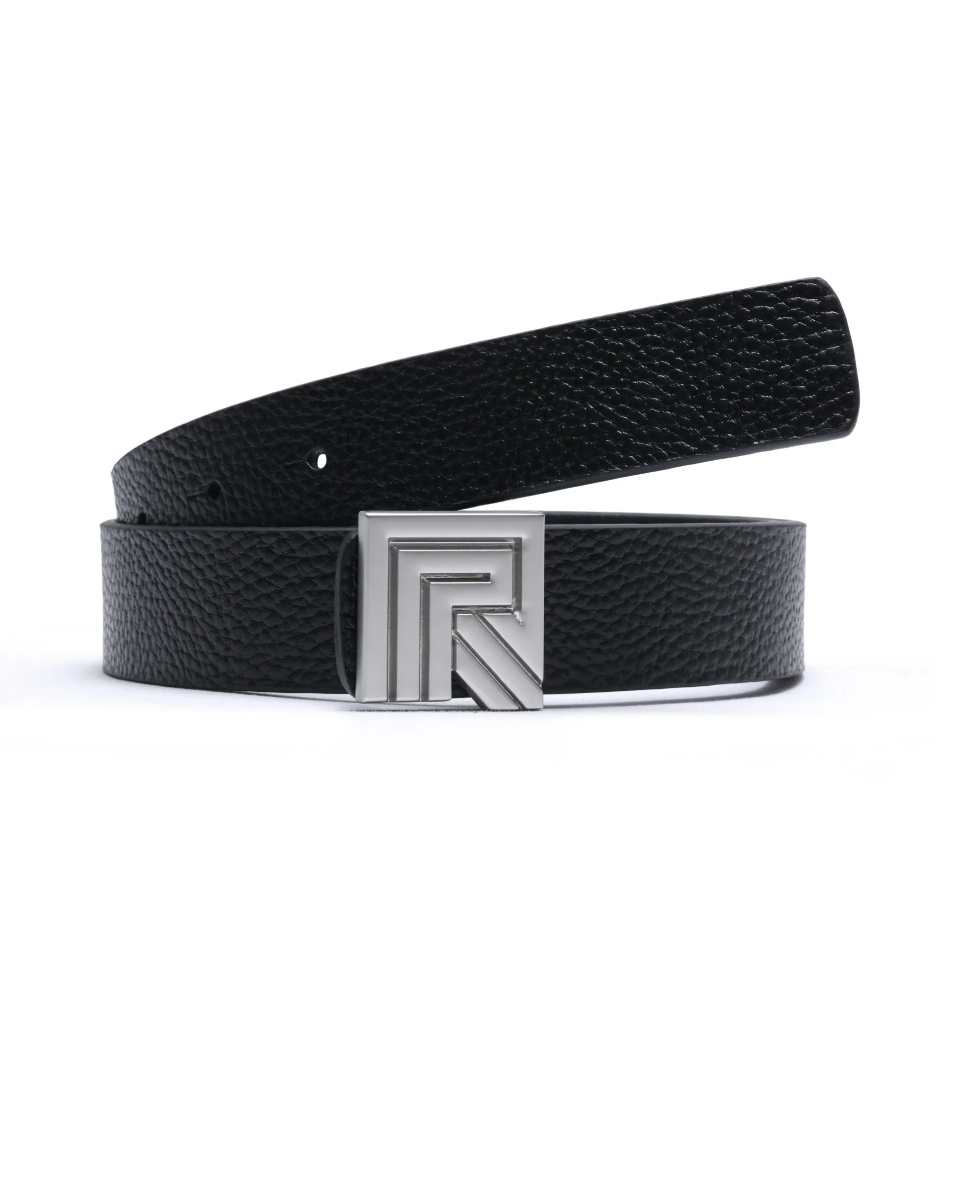 Rare Rabbit Men Vero Black Non Reversible Leather Belt