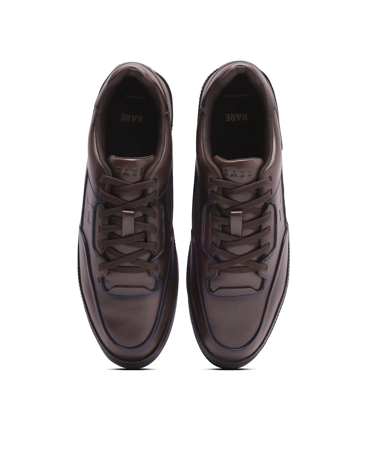 Rarez Men's Verso Dark Brown Leather Regular Sneaker