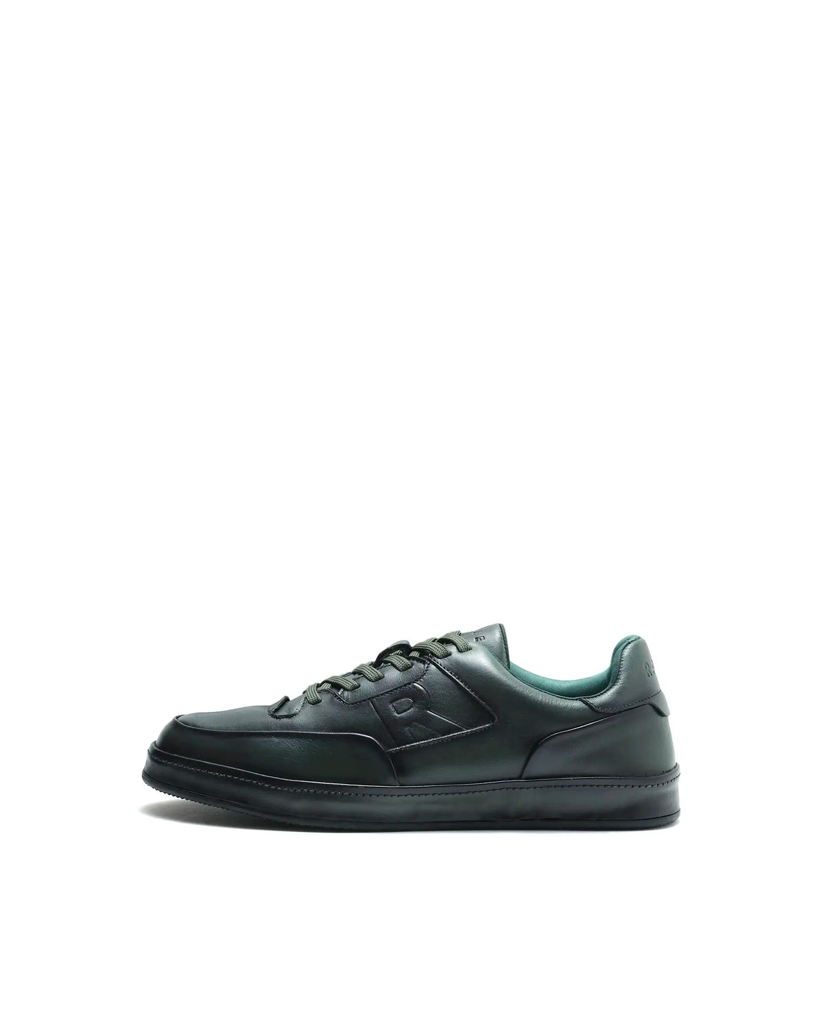 Rarez Men's Verso Dark Green Leather Regular Sneaker