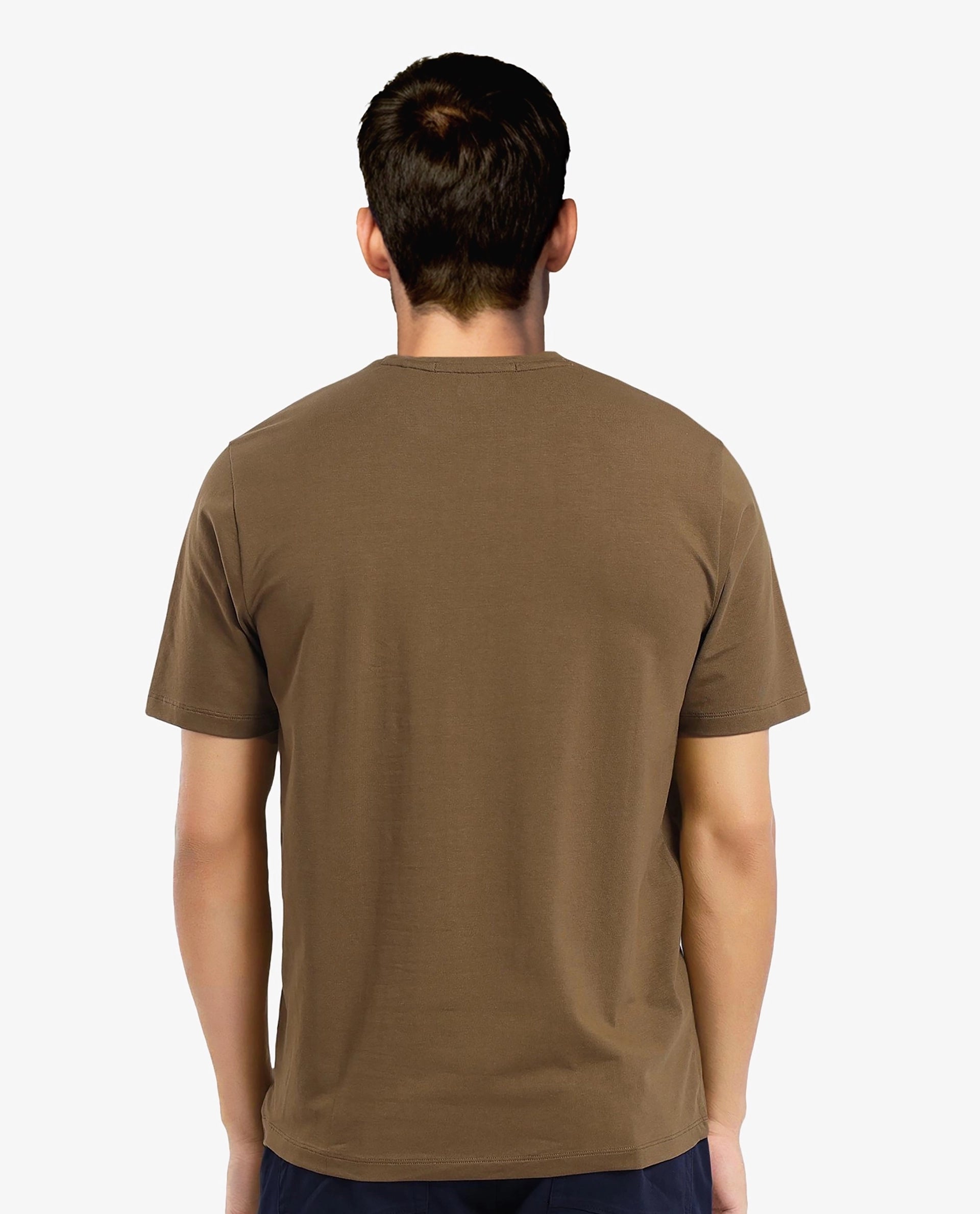 Rare Rabbit Men Vin Dark Green Cotton Lycra Fabric Short Sleeve Crew Neck Regular Fit HD Print T-Shirt