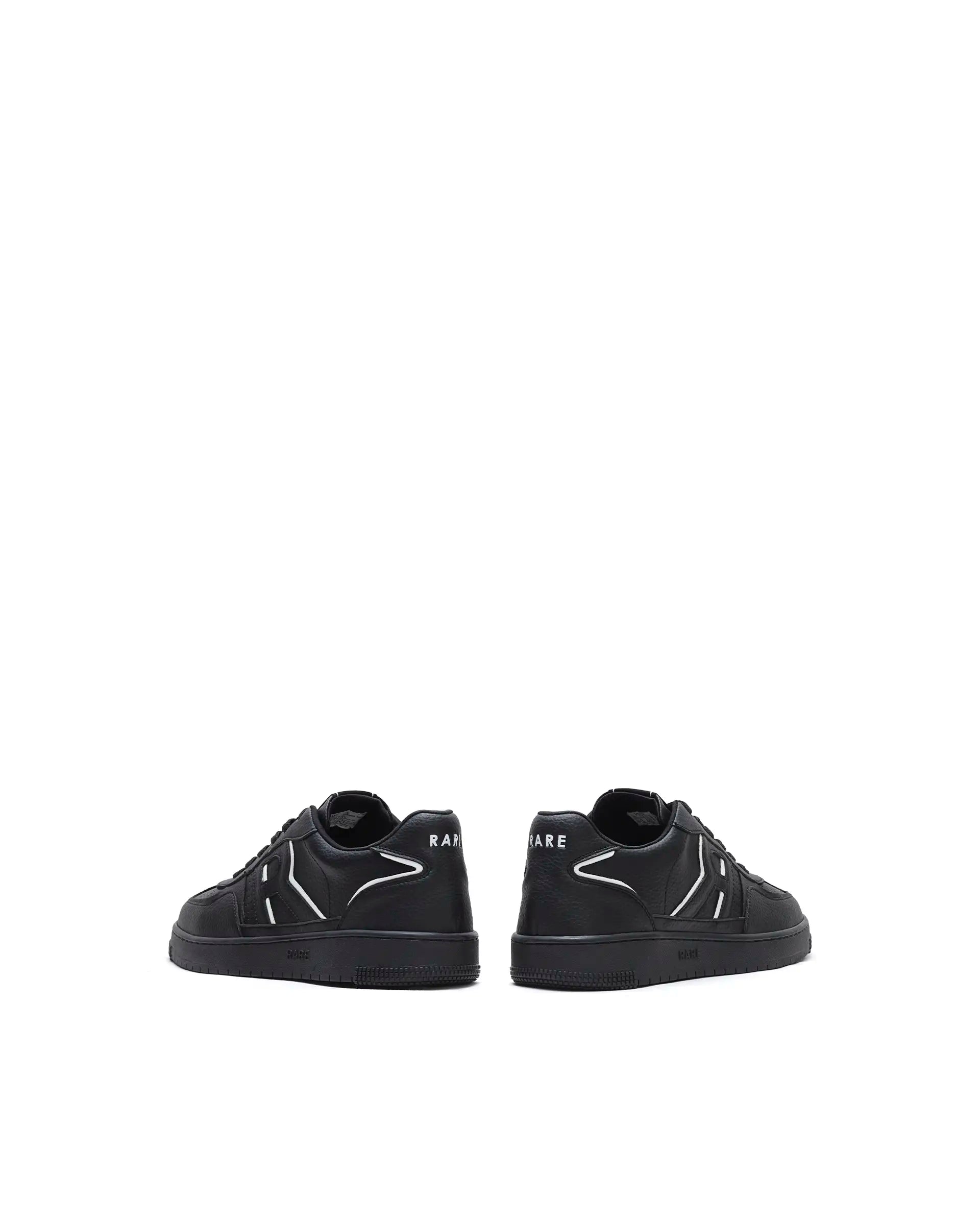 Rare Rabbit Men's Volt Black Micro Fiber Sneaker
