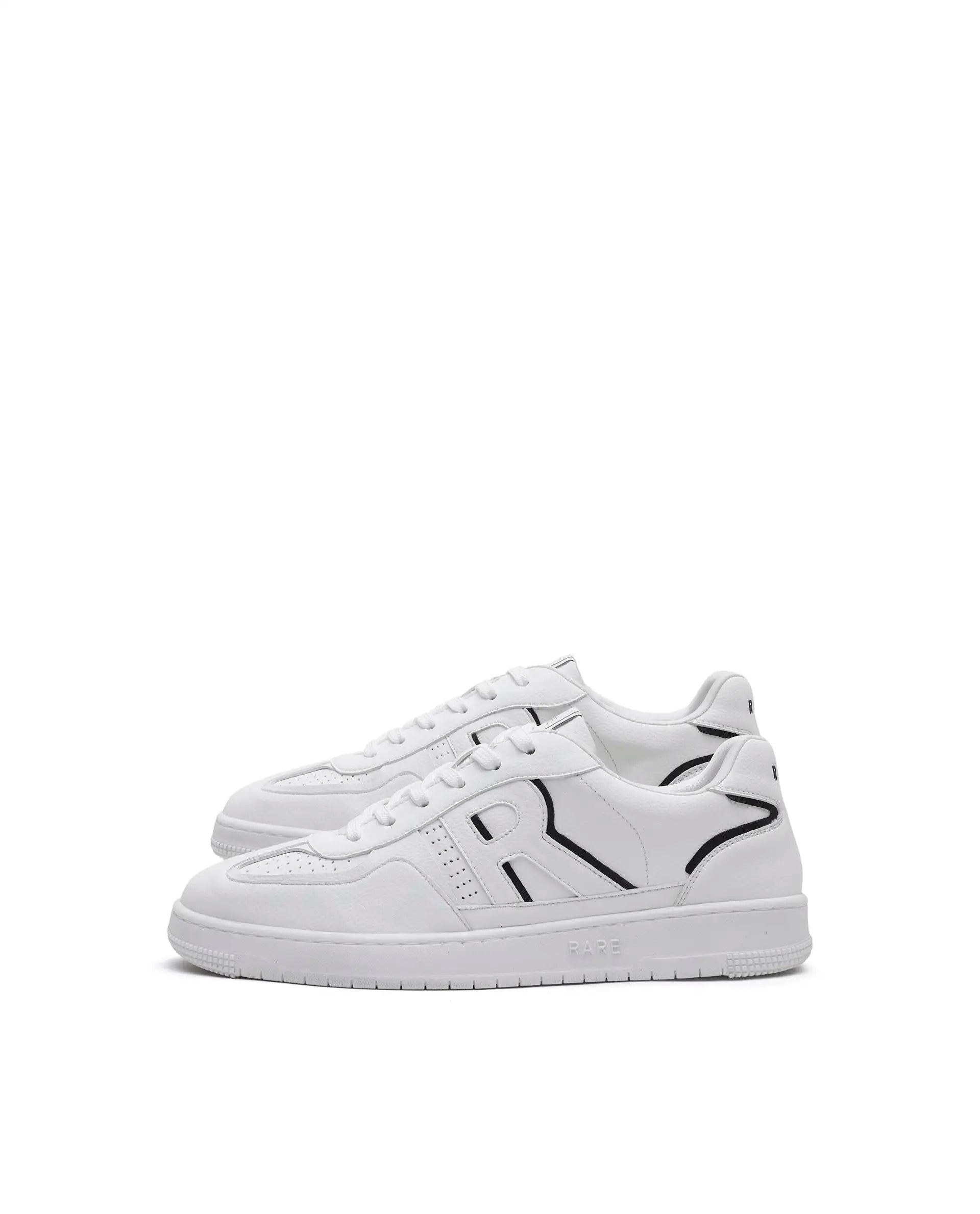Rare Rabbit Men's Volt White Micro Fiber Sneaker