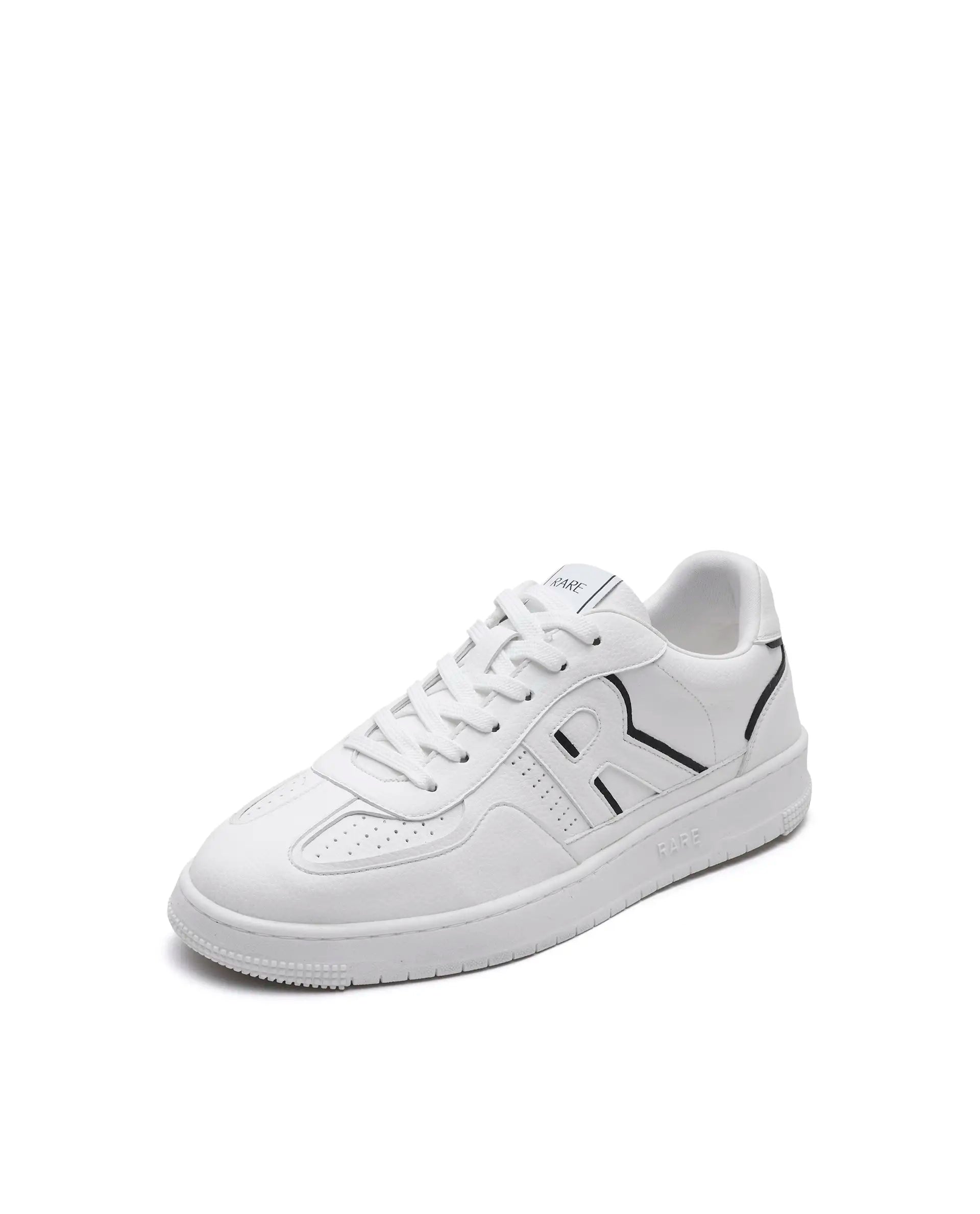 Rare Rabbit Men's Volt White Micro Fiber Sneaker