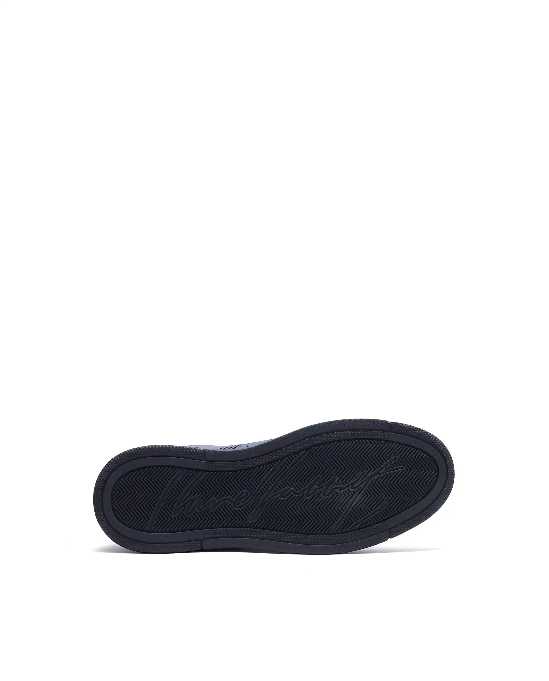 Rarez Men's Vorto Navy Micro Leather Sneaker