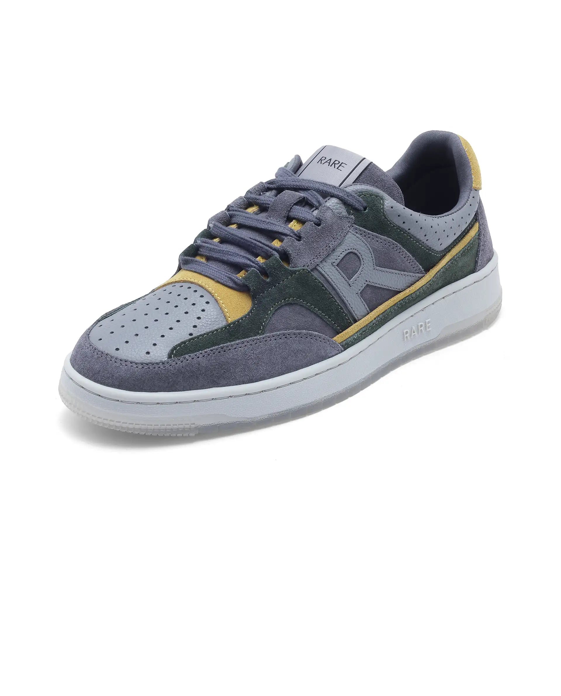 Rare Rabbit Men Voyage Dark Grey Lace-Up Closure Sneaker