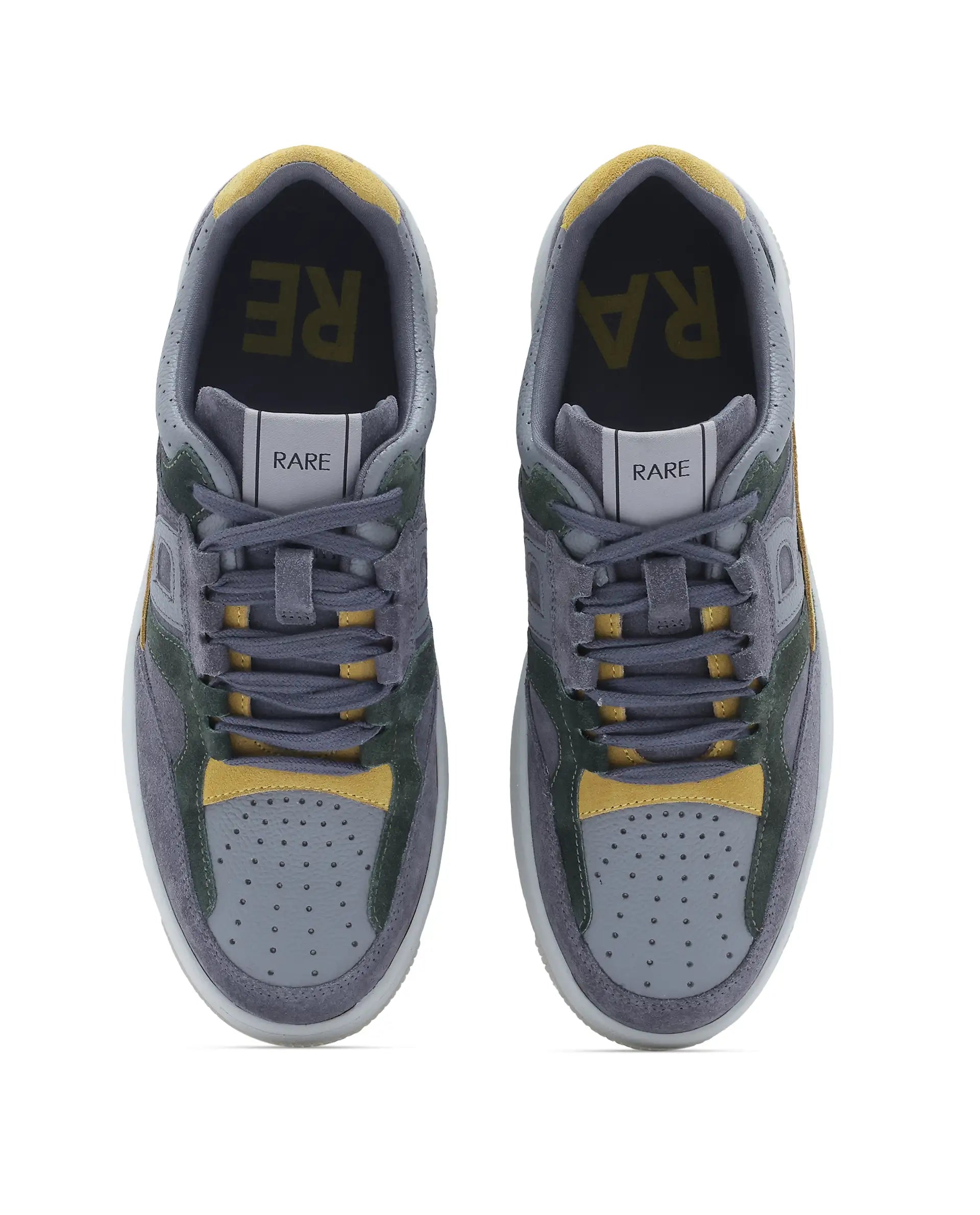 Rare Rabbit Men Voyage Dark Grey Lace-Up Closure Sneaker