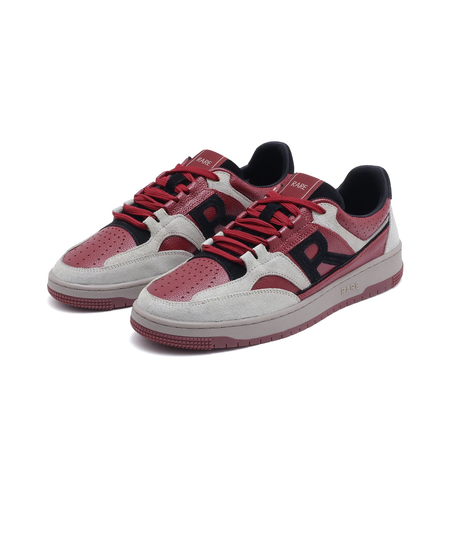 Rare Rabbit Men Voyage Red Leather Lace-Up Sneaker