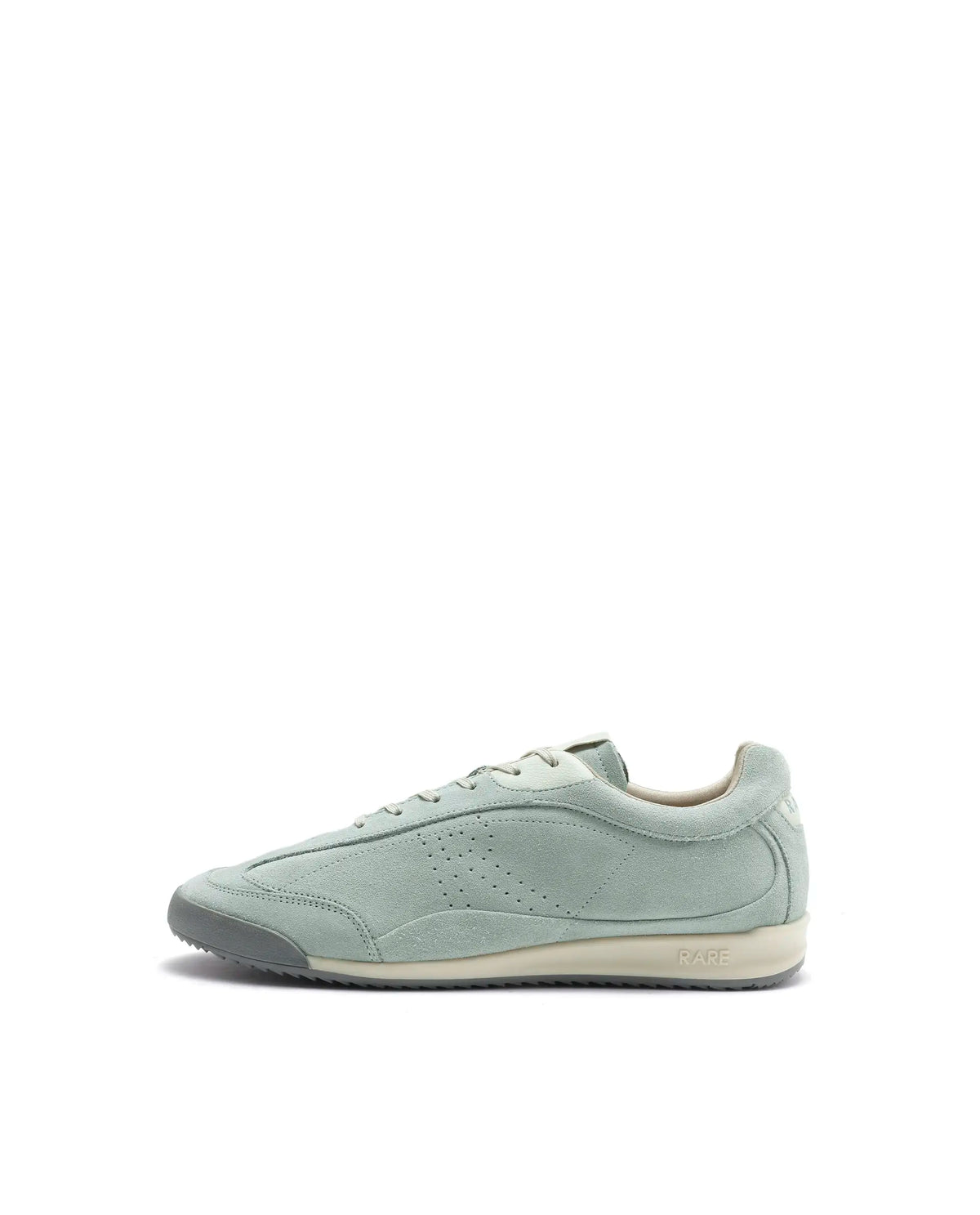 Rarez Mens Wale Green Suede Sneaker