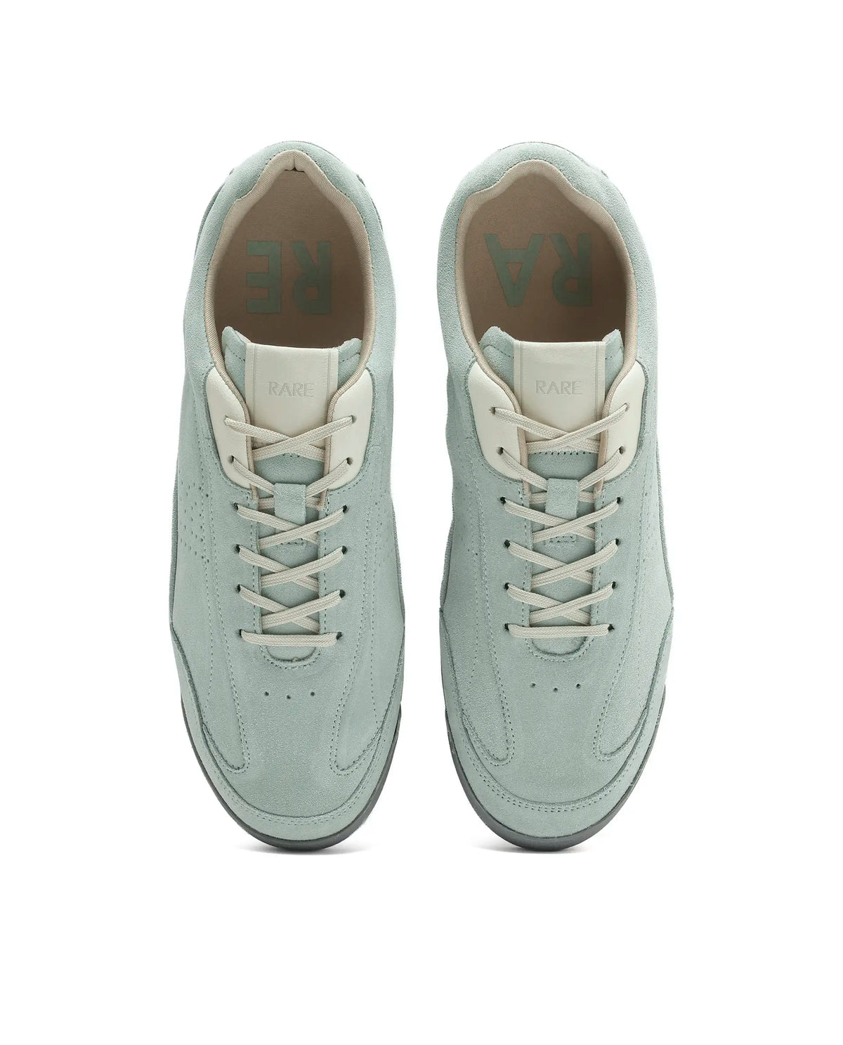 Rarez Mens Wale Green Suede Sneaker