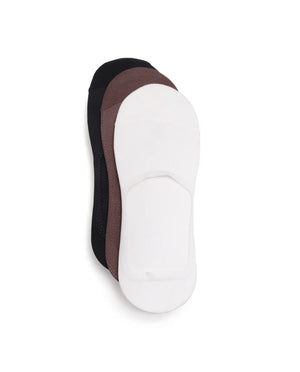 Rare Rabbit Men's Sok Black/White/Brown Cotton Blend Socks (Pack of 3)