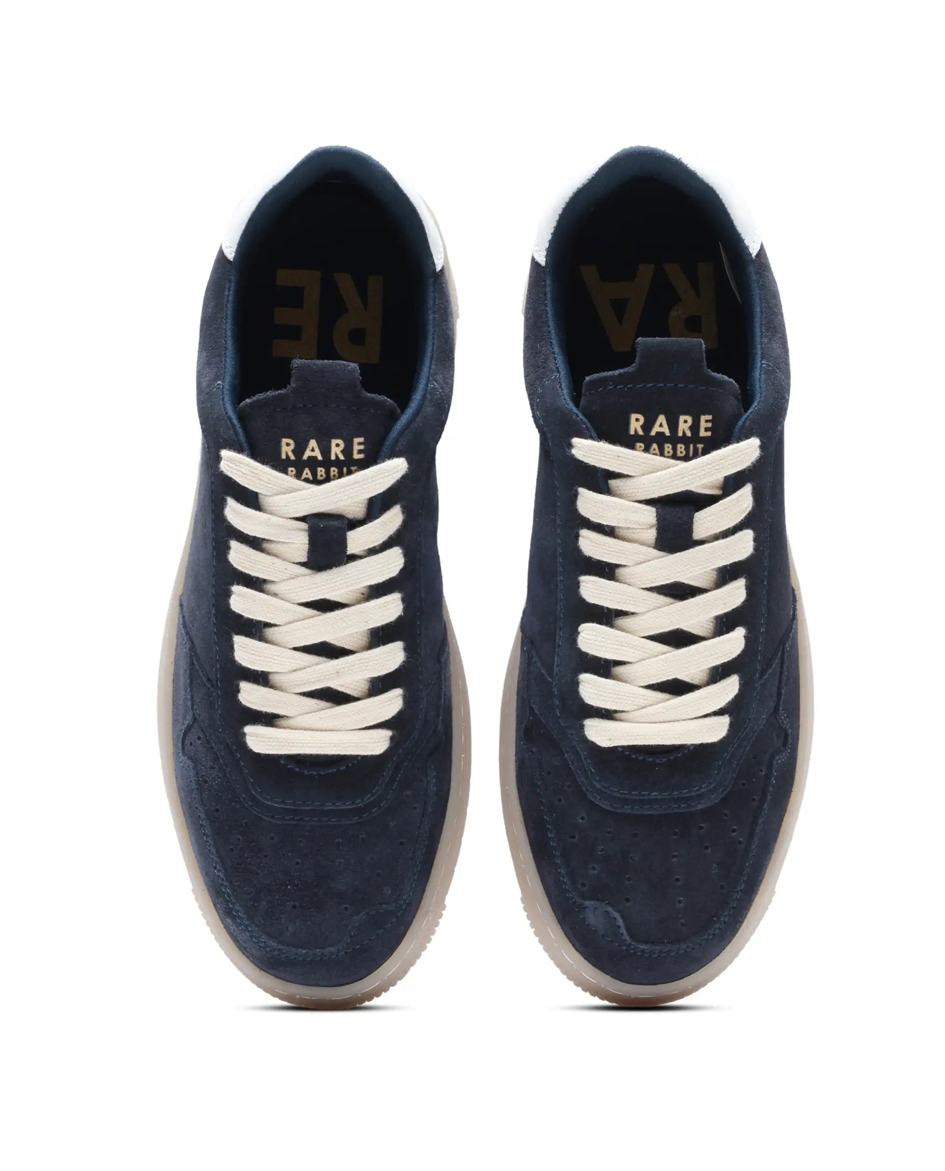 Rare Rabbit Men's Woolton-2 Navy Lace-Up Closure Sneaker