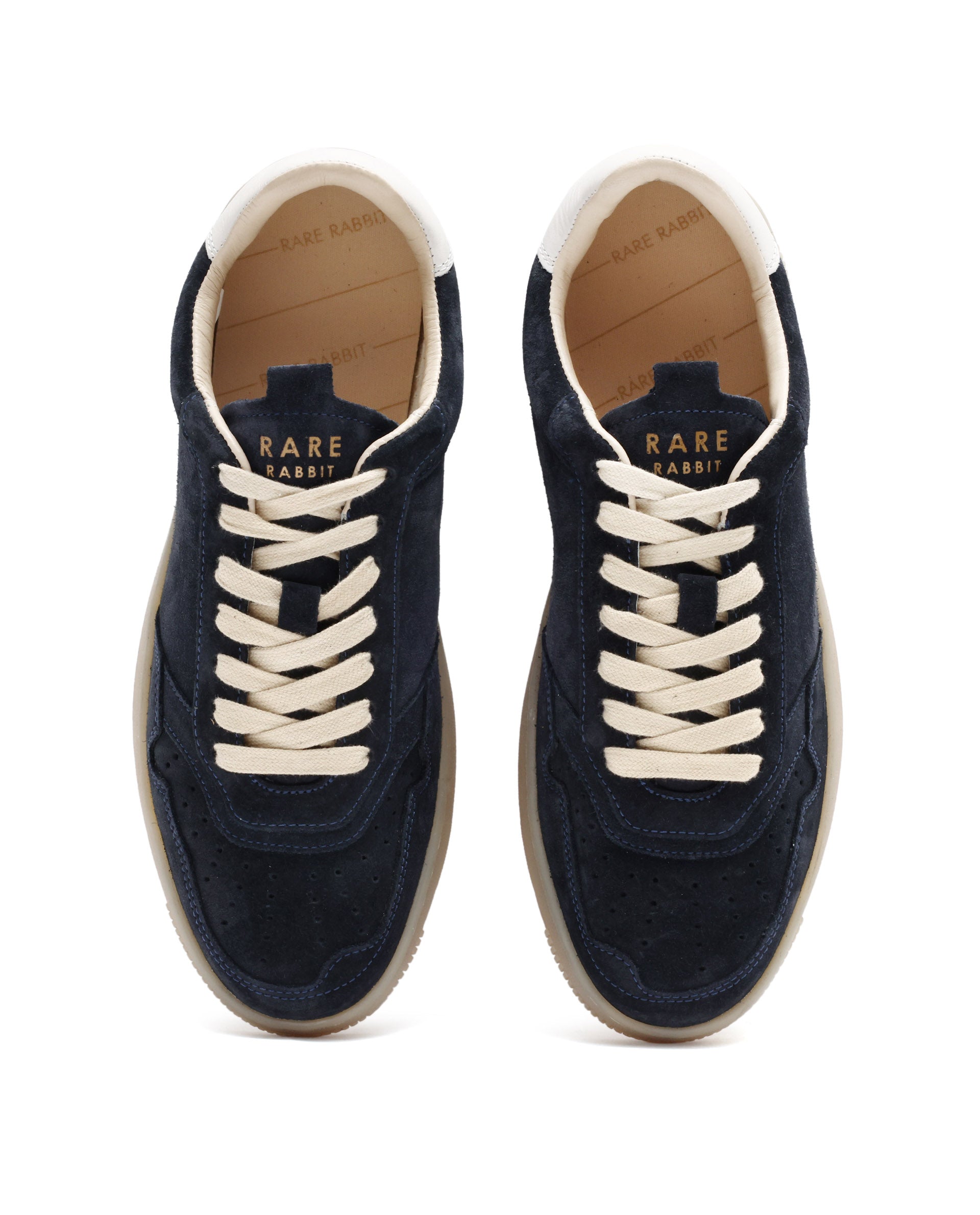 Rare Rabbit Men's Woolton Navy Derby Style Casual Smart Suede Sneakers Shoes