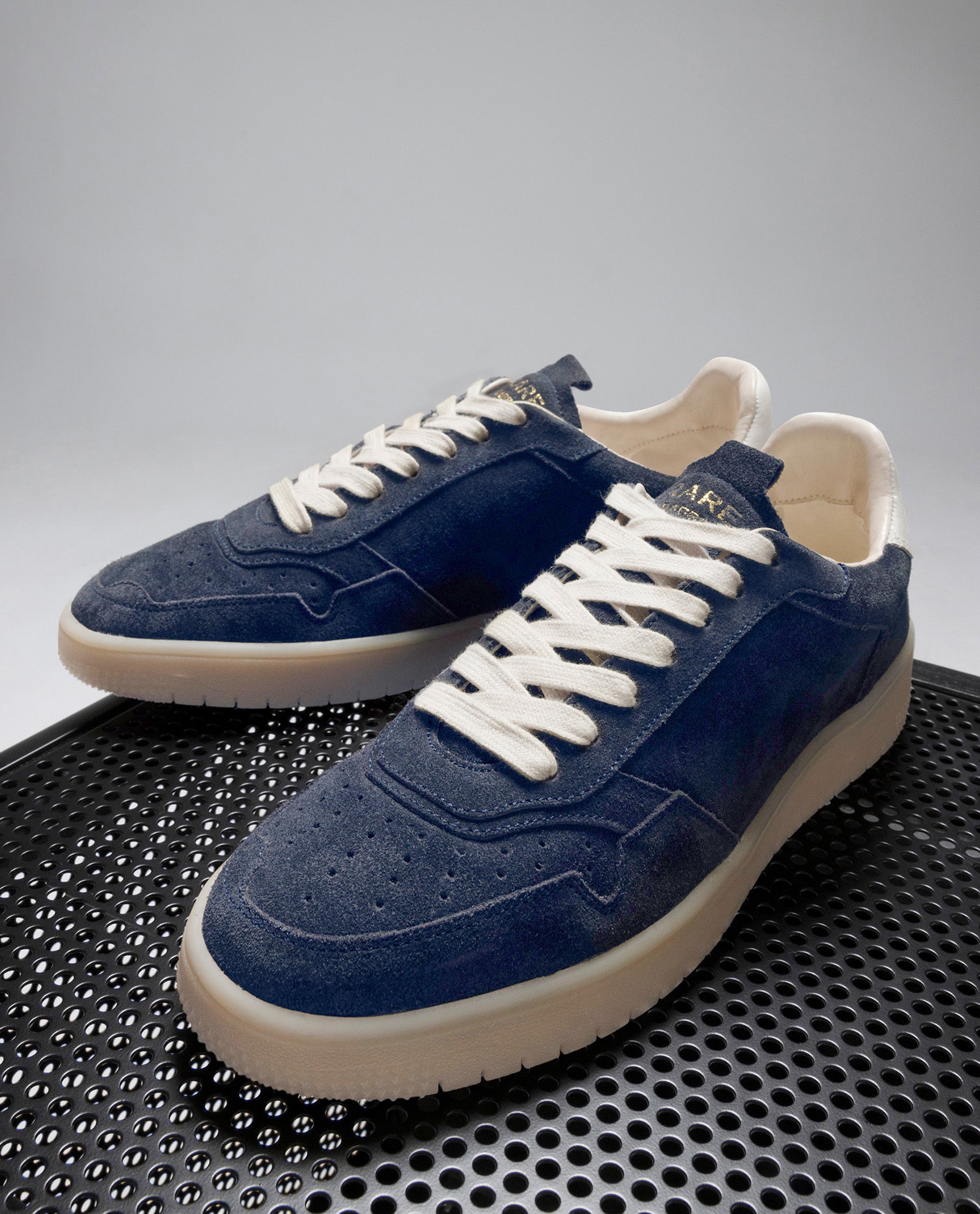 Rare Rabbit Men's Woolton Navy Derby Style Casual Smart Suede Sneakers Shoes