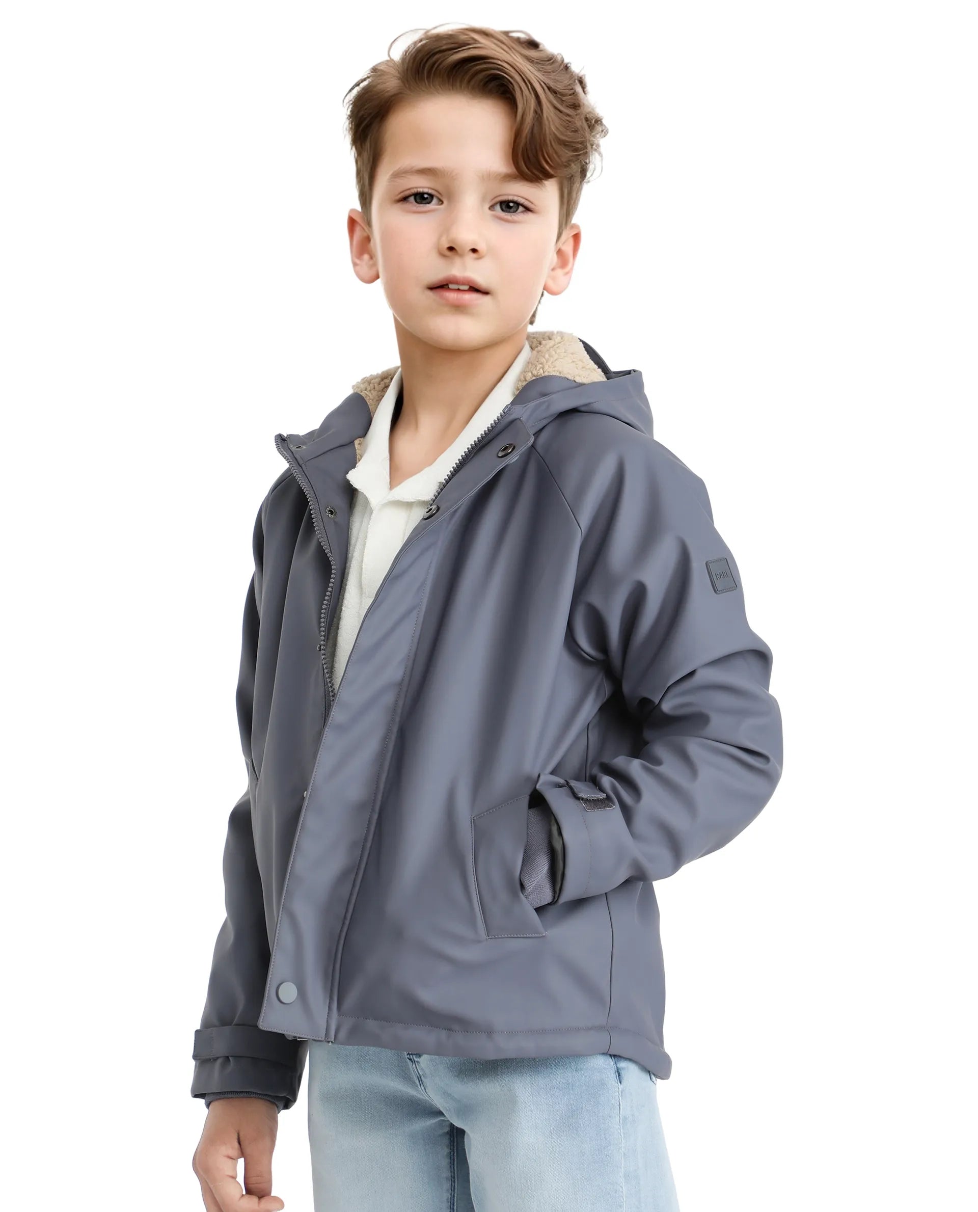 Rare Ones Kids Wrick Navy Polyester Full Sleeve Solid Jacket