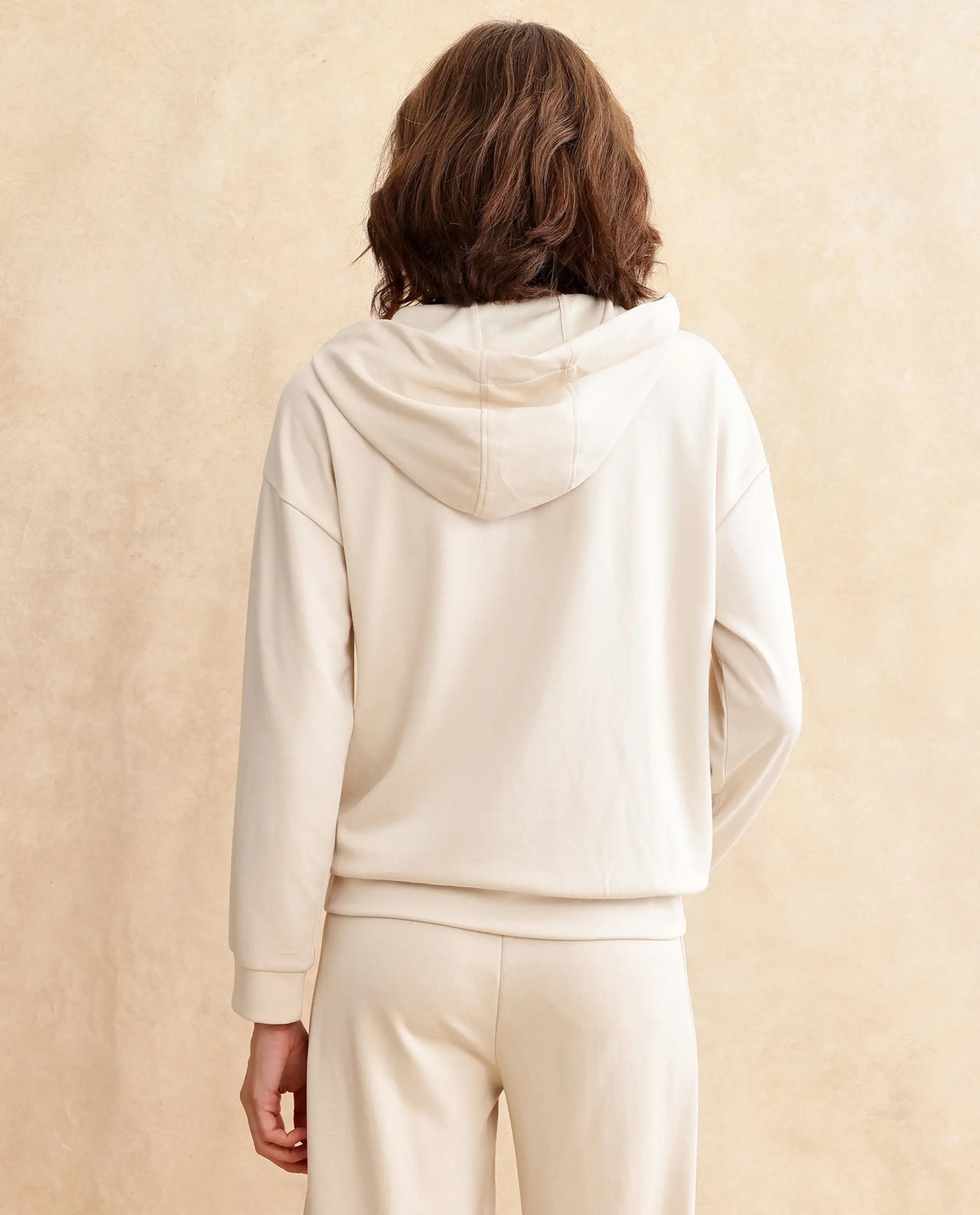 Rareism Women Yalova Primary Off White Full Sleeve Sweatshirt