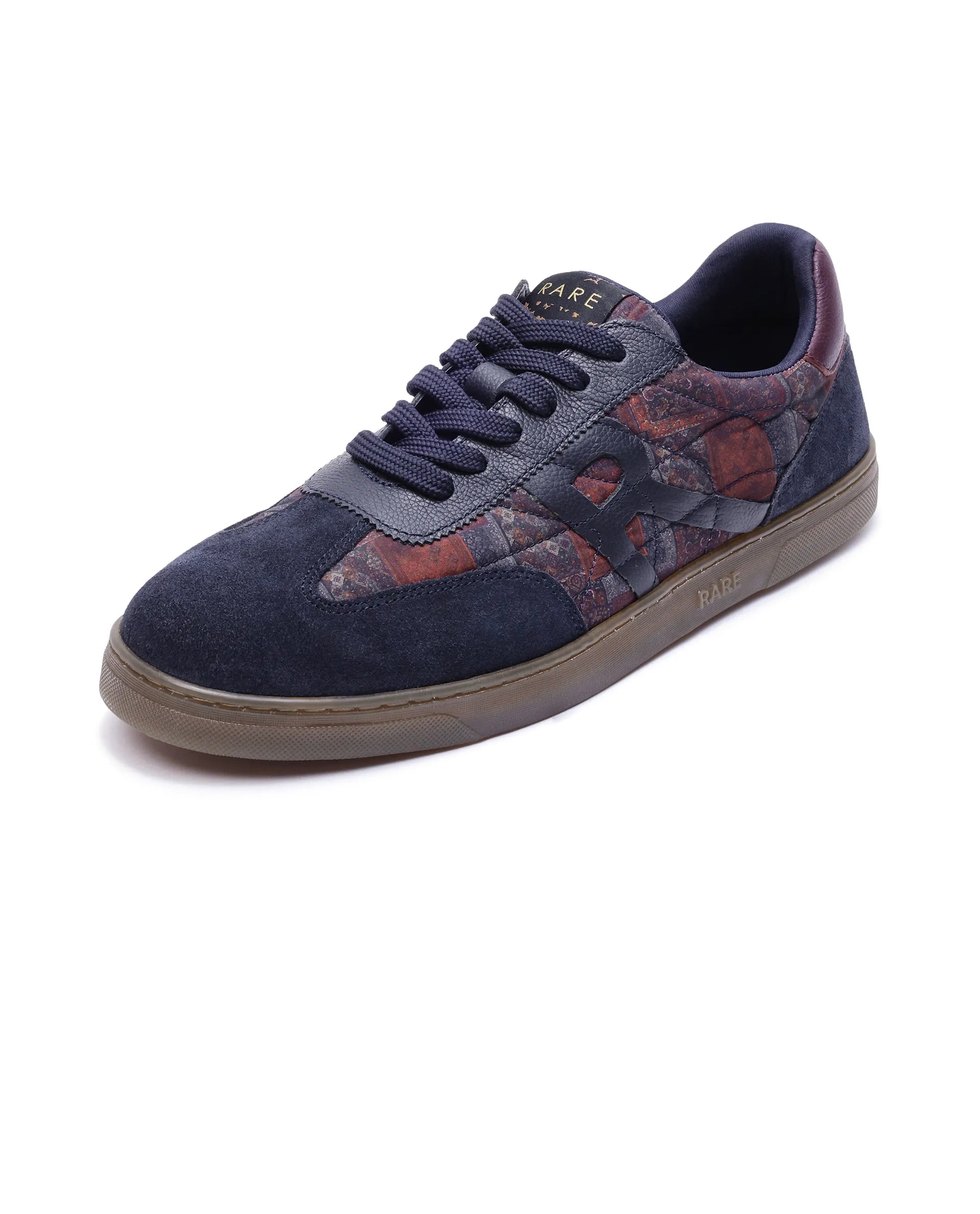 Rare Rabbit Men Yarn Dark Blue Leather Lace-Up Closure Shoes