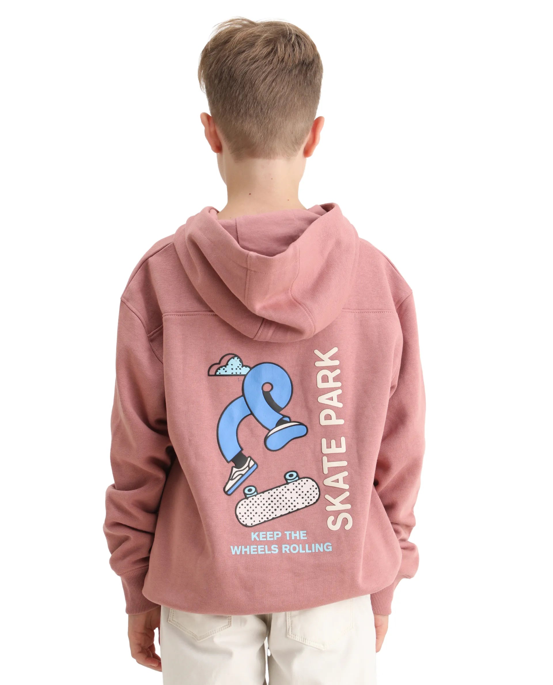 Rare Ones Kids Zaid Dusky Pink Cotton Blend Hd Print Oversized Sweatshirt
