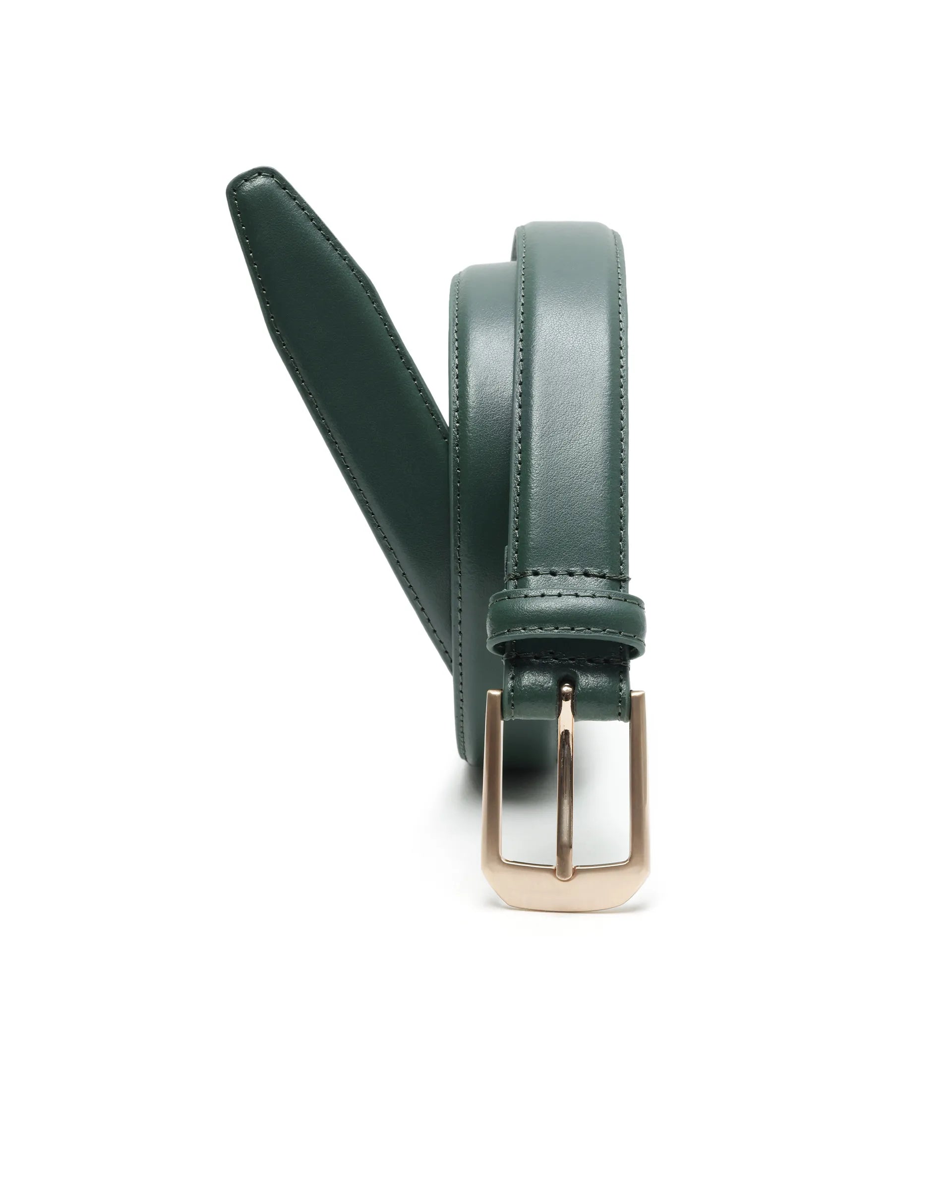 Rare Rabbit Men Zehn Green Leather Belt