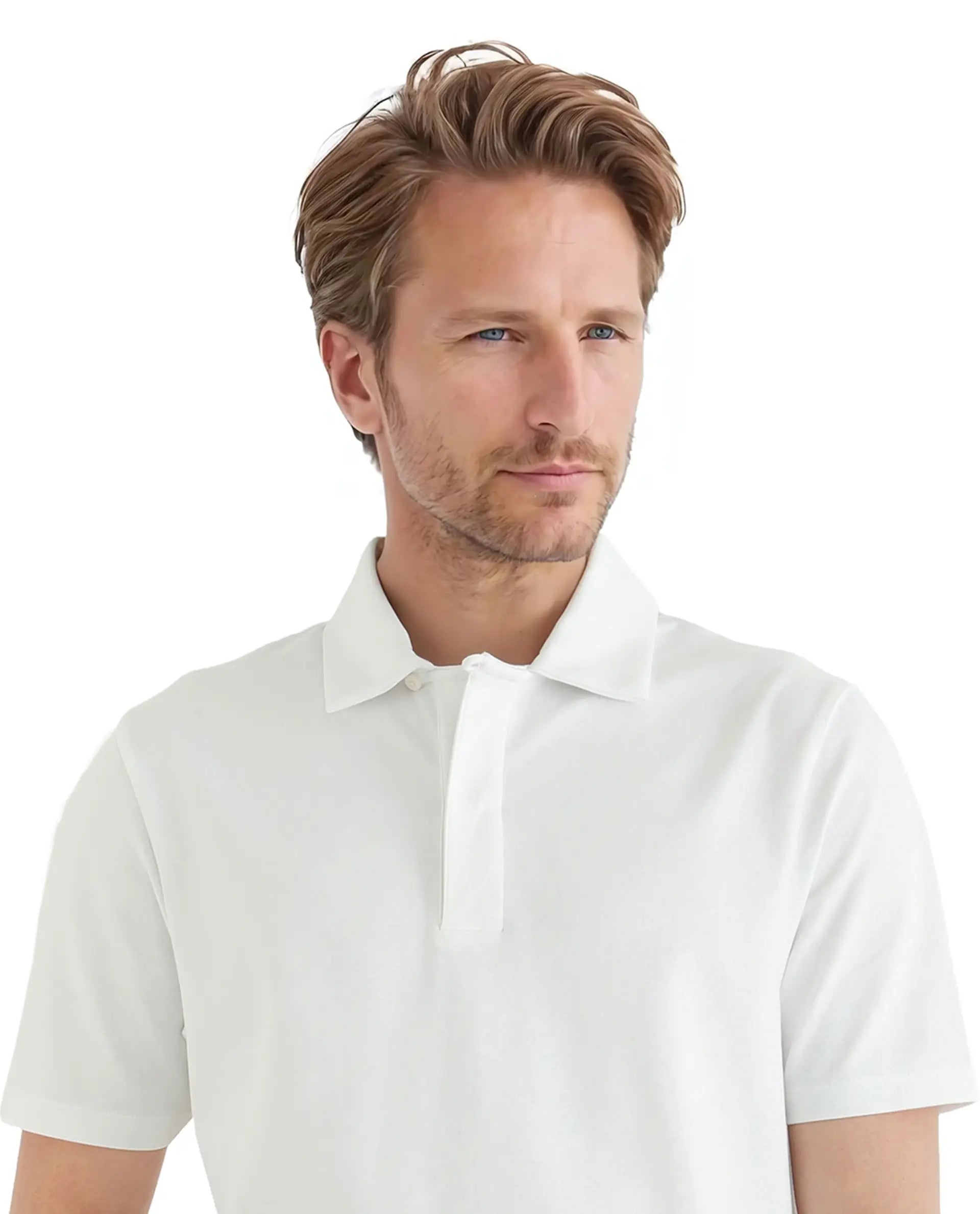 Rare Rabbit Men Zeni White Cotton Lycra Fabric Short Sleeve Regular Fit Button Closure Plain Polo