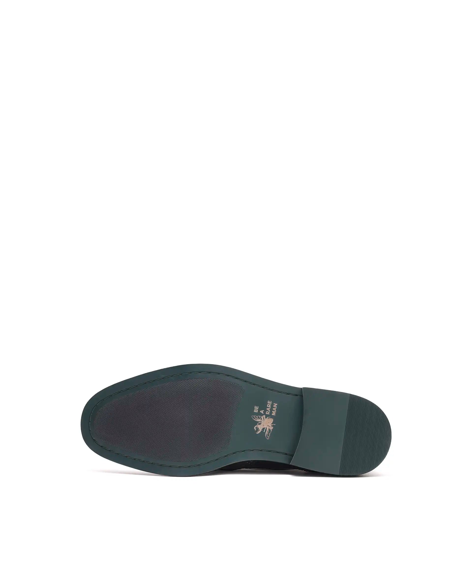Rarez Men's Zeta Dark Green Leather Formal