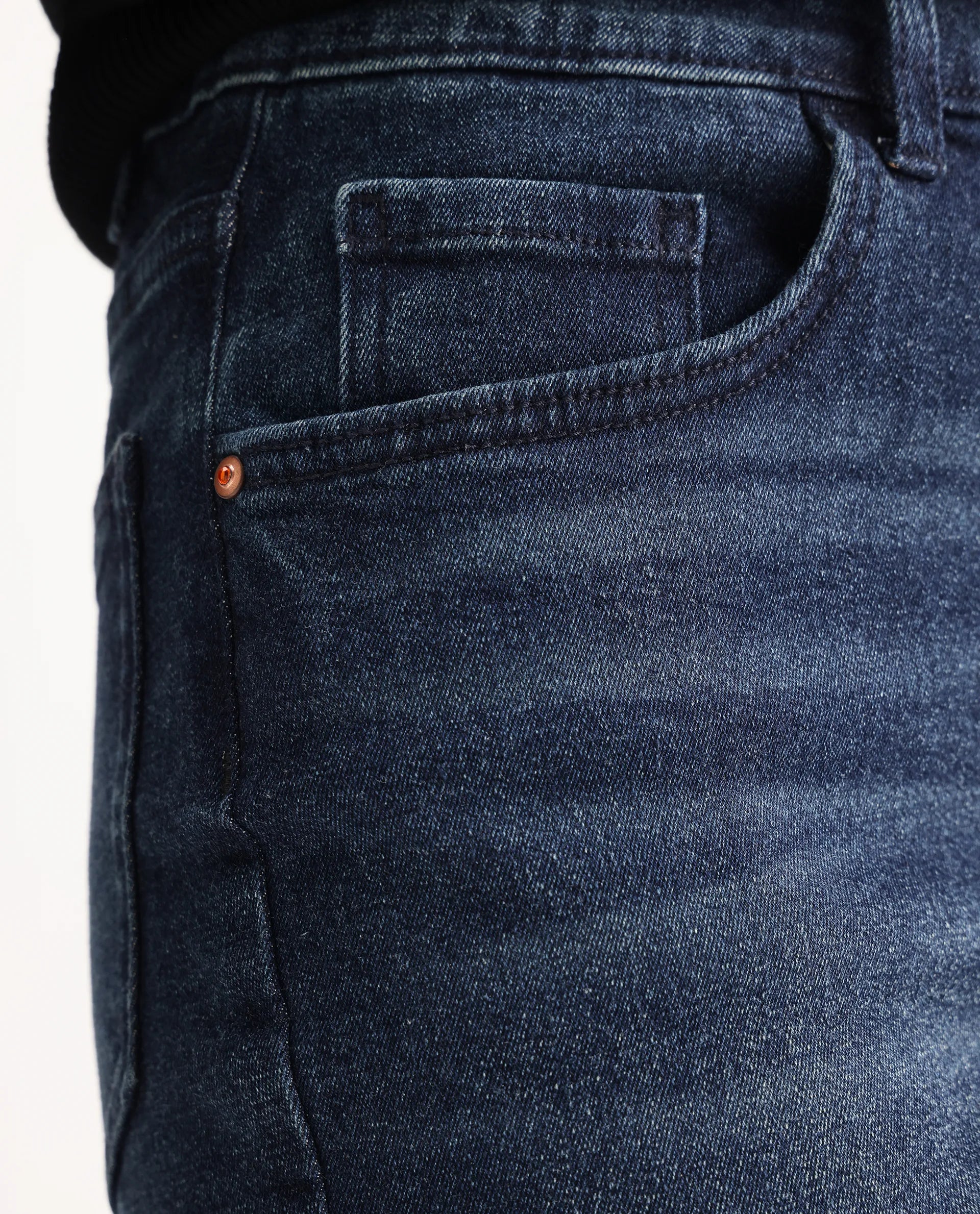 Rareism Women's Zinko Dark Blue Denim Plain Ankle Length Slim Fit Jeans