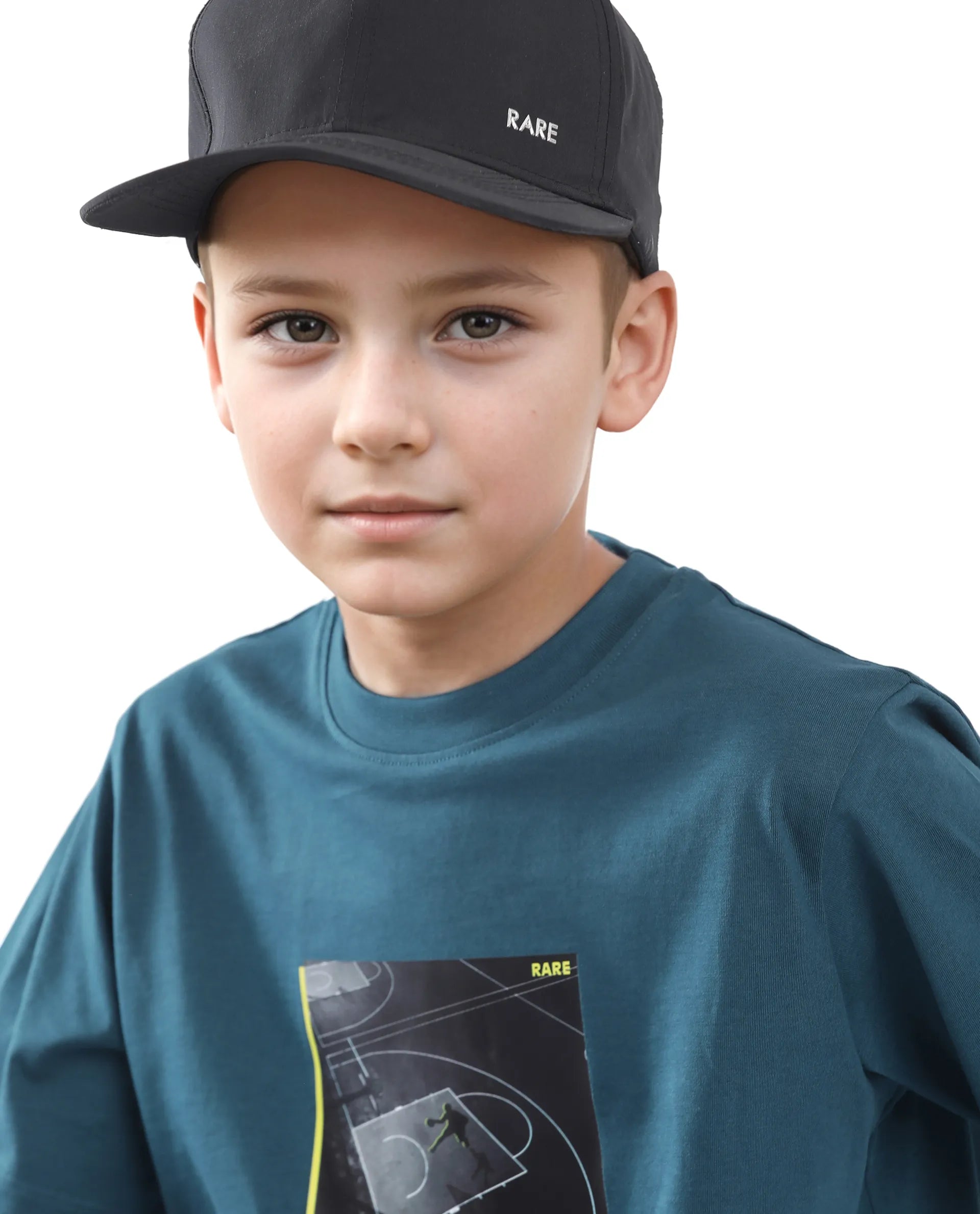 Rare Ones Kids Zion Blue Cotton Half Sleeve Graphic Print Slip-On Closure Regular Fit T-Shirt