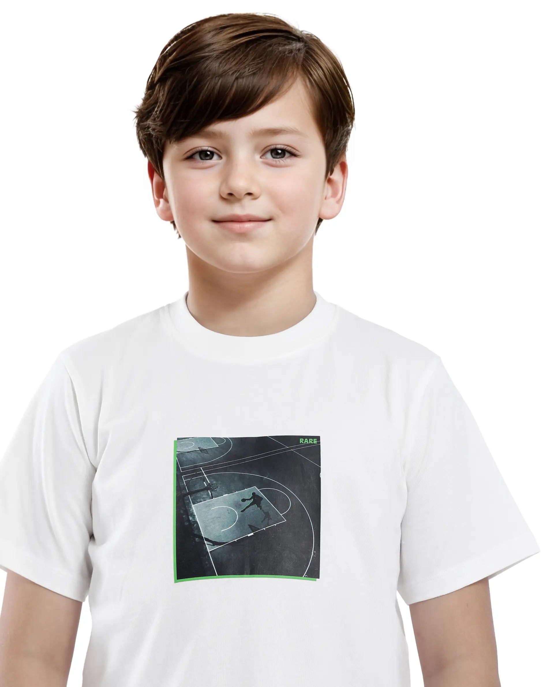 Rare Ones Kids Zion Off White Cotton Half Sleeve Graphic Print Slip-On Closure Regular Fit T-Shirt