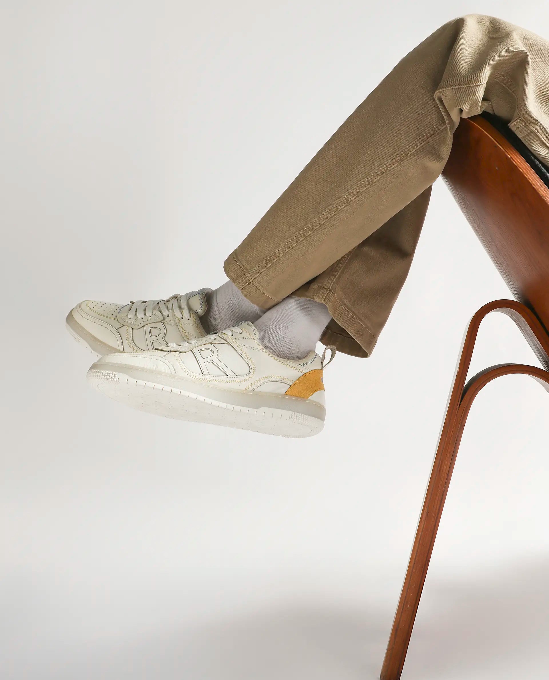 Rare Rabbit Men Zion White Lace-Up Closure Shoes