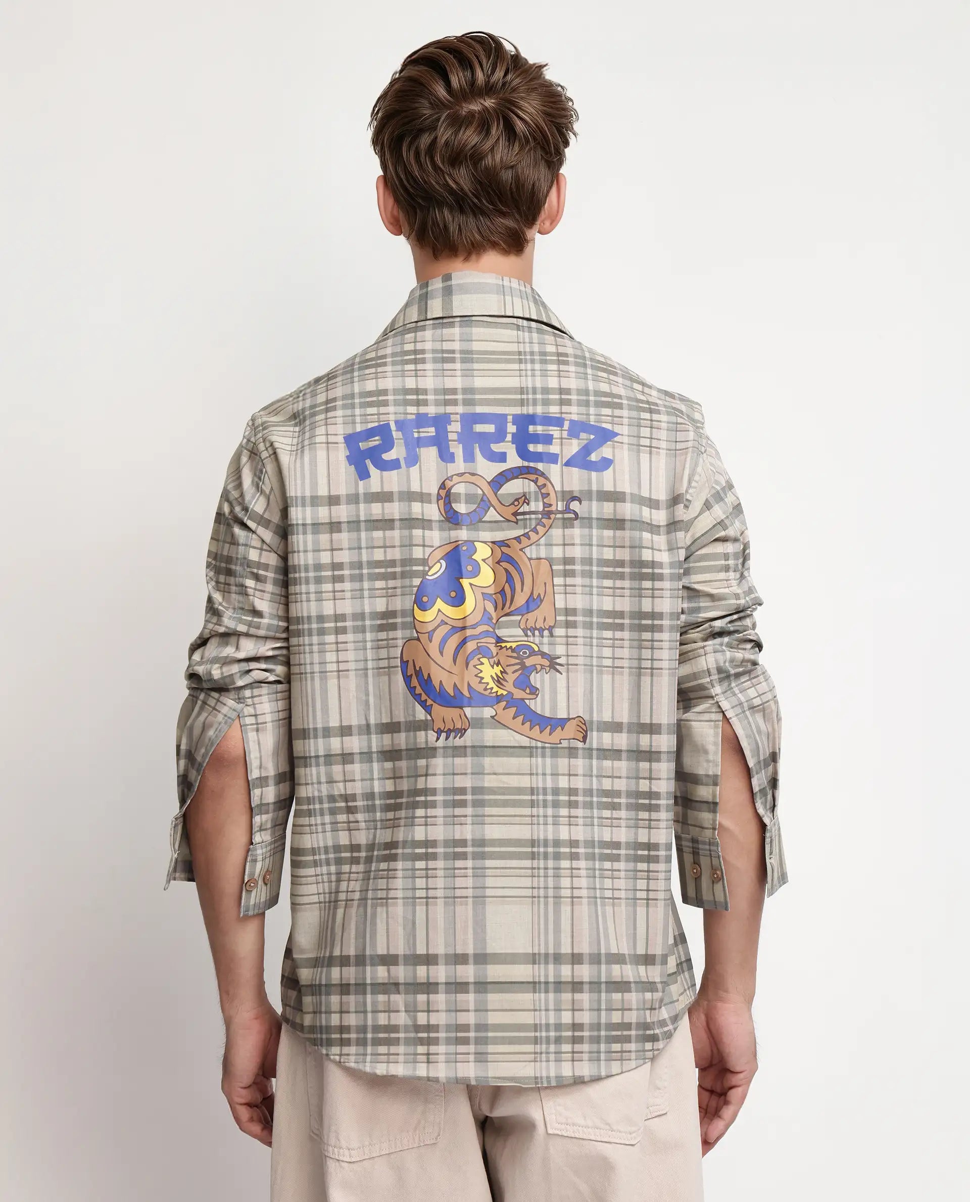 Rare Rabbit Men's Zircop Pastel Pink Cotton Fabric Full Sleeve Collared Neck Button Closure Printed Shirt