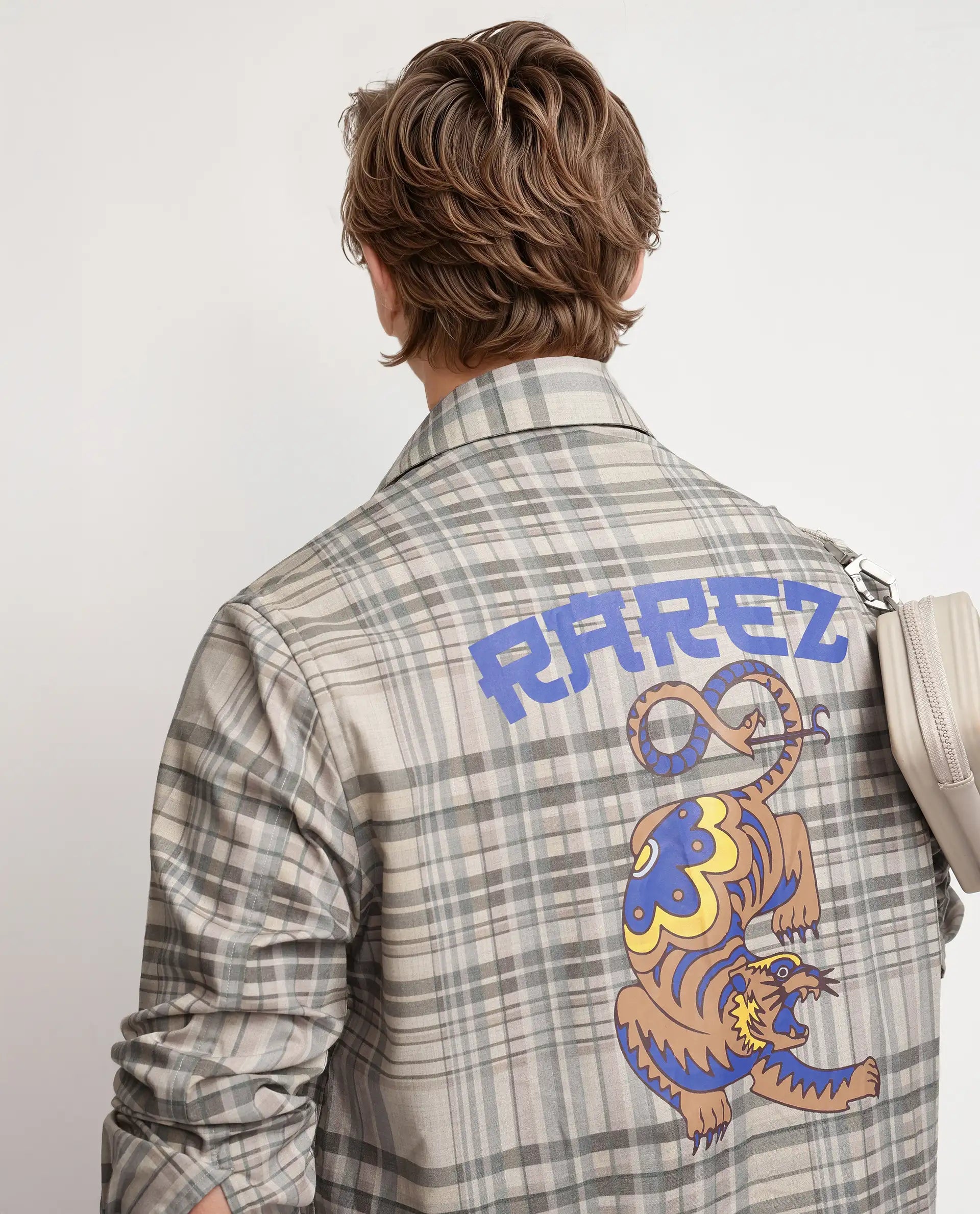 Rare Rabbit Men's Zircop Pastel Pink Cotton Fabric Full Sleeve Collared Neck Button Closure Printed Shirt