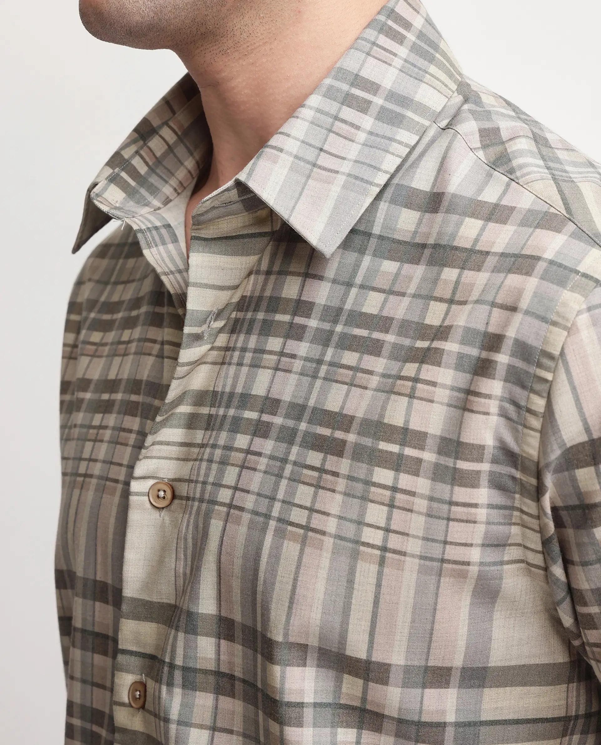 Rare Rabbit Men's Zircop Pastel Pink Cotton Fabric Full Sleeve Collared Neck Button Closure Printed Shirt