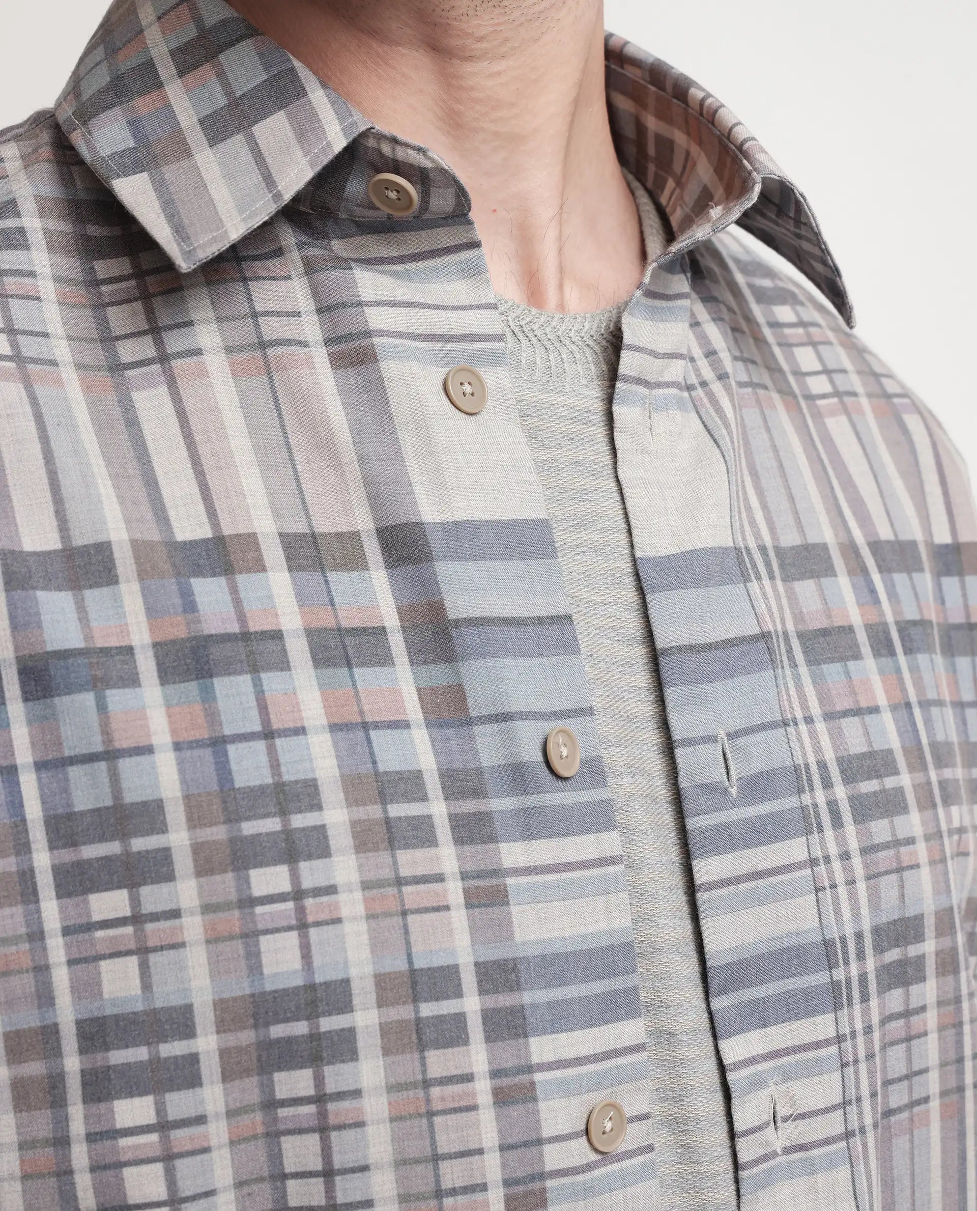 Rare Rabbit Men's Zircop Pastel Purple Cotton Fabric Full Sleeve Collared Neck Button Closure Printed Shirt