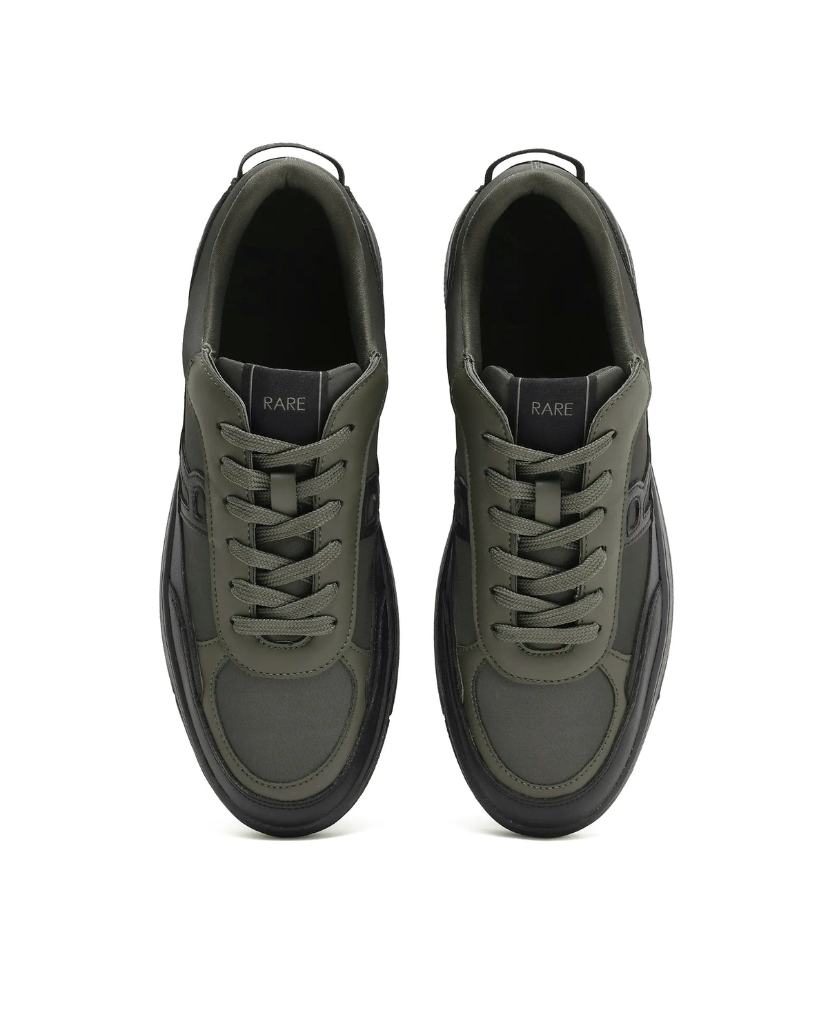 Rarez Men's Zora Dark Olive Micro fiber Regular Sneaker