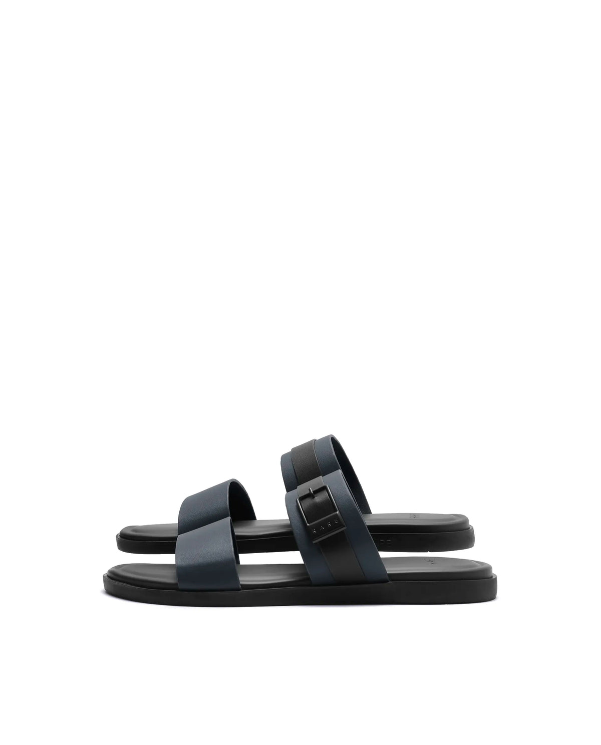 Rarez Men's Zorn Dark Navy Leather Regular Sandal