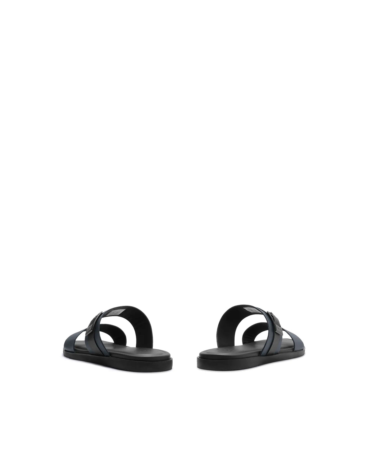 Rarez Men's Zorn Dark Navy Leather Regular Sandal