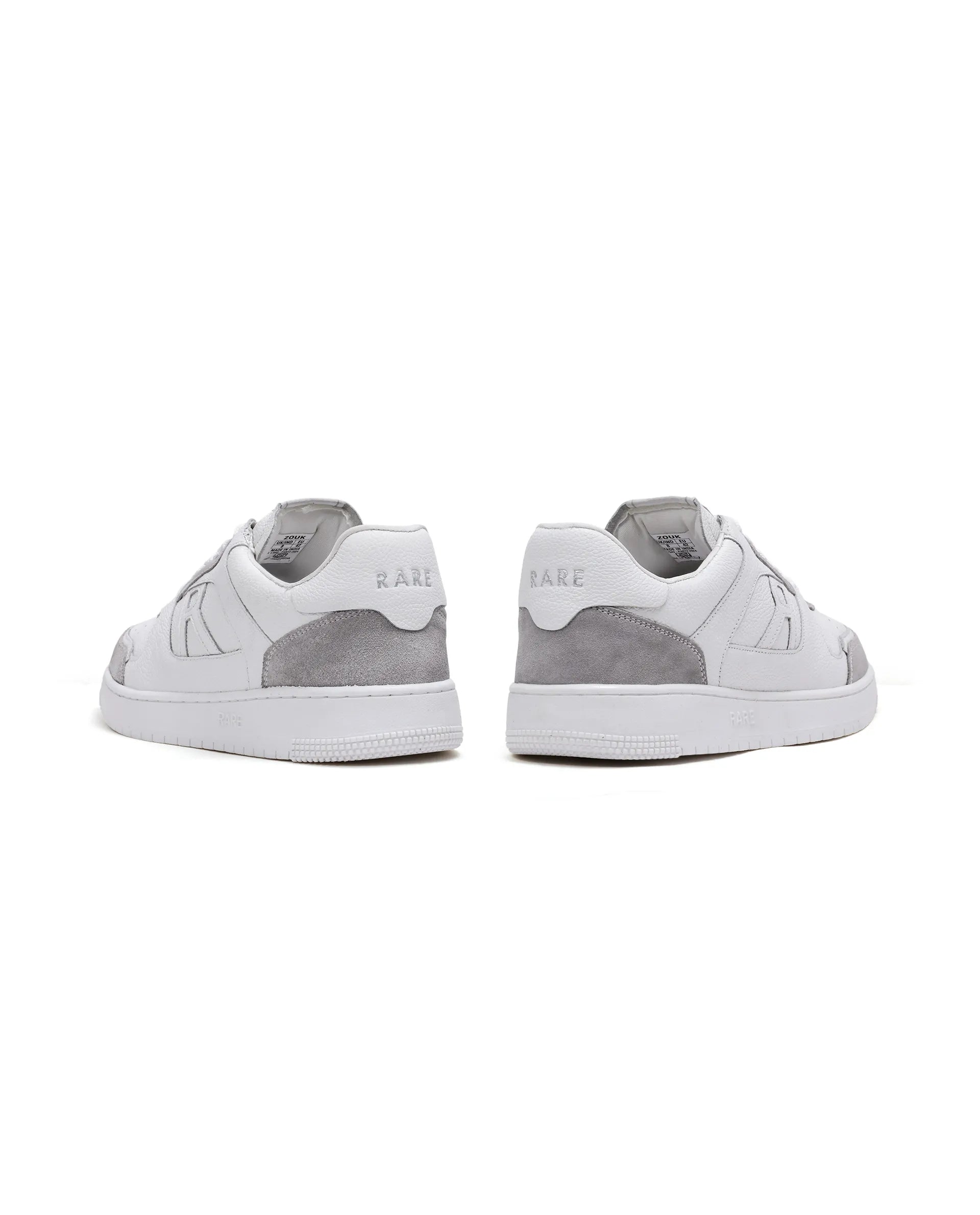 Rare Rabbit Men Zouk White Leather Lace-Up Closure Sneakers