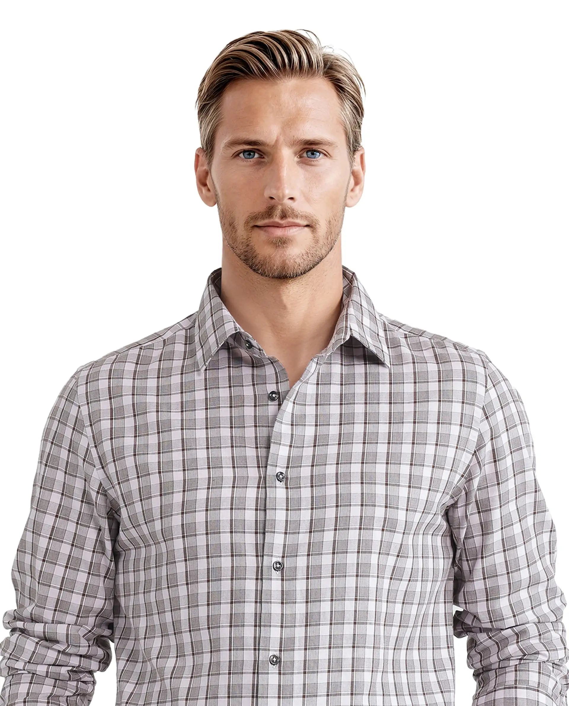 Rare Rabbit Men Zylot Pink Cotton Fabric Full Sleeve Regular Collared Button Closure Melange Checked Shirt