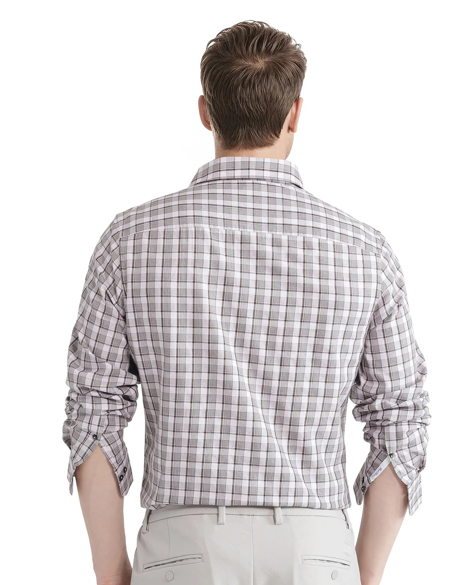 Rare Rabbit Men Zylot Pink Cotton Fabric Full Sleeve Regular Collared Button Closure Melange Checked Shirt